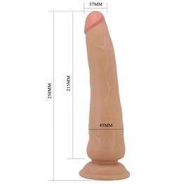 25 cm Yeni Nesil Çift Katmanlı Realistik Vantuzlu Testissiz Dildo Penis - Tiemeyer