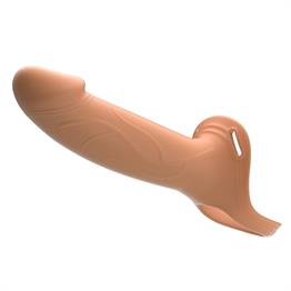 16,8 cm Belden Bağlamalı İçi Boş 4,2 cm Dolgulu Strapon Penis - Landon S