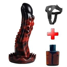 Belden Bağlamalı 21,5 cm Gerçekçi Kalın Dildo Penis - Monster43