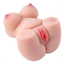 USBden Manyetik Şarjlı Titreşim Fonksiyonlu Realistik Yarım Vücut - Ejleen Pussy