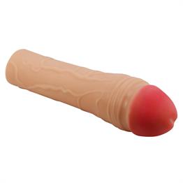 5 cm Dolgulu Premium Ten Rengi Silikon Penis Kılıfı - Chane
