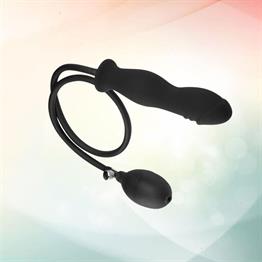 Şişebilen Pompalı Boğumlu Anal Plug Siyah