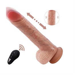 USB Manyetik Şarjlı 20 cm İleri Geri Hareketli Titreşimli Dildo