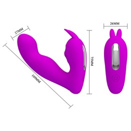 USB Şarjlı Uzaktan Kumandalı 12 Titreşim 4 Darbe Fonksiyonlu Teknolojik G-Spot Vajinal Vibratör