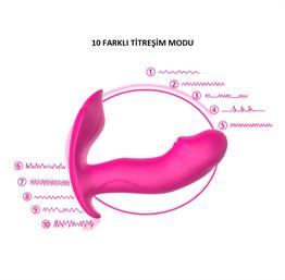 USB Şarjlı Uzaktan Kumandalı Gıdıklama Fonksiyonlu Çamaşır Altı Isıtmalı Teknolojik Vibratör