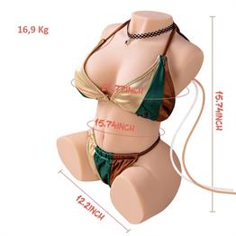 USBden Şarjlı Kumandalı Emme ve Titreşim Fonksiyonlu Realistik Kalça - Jacey
