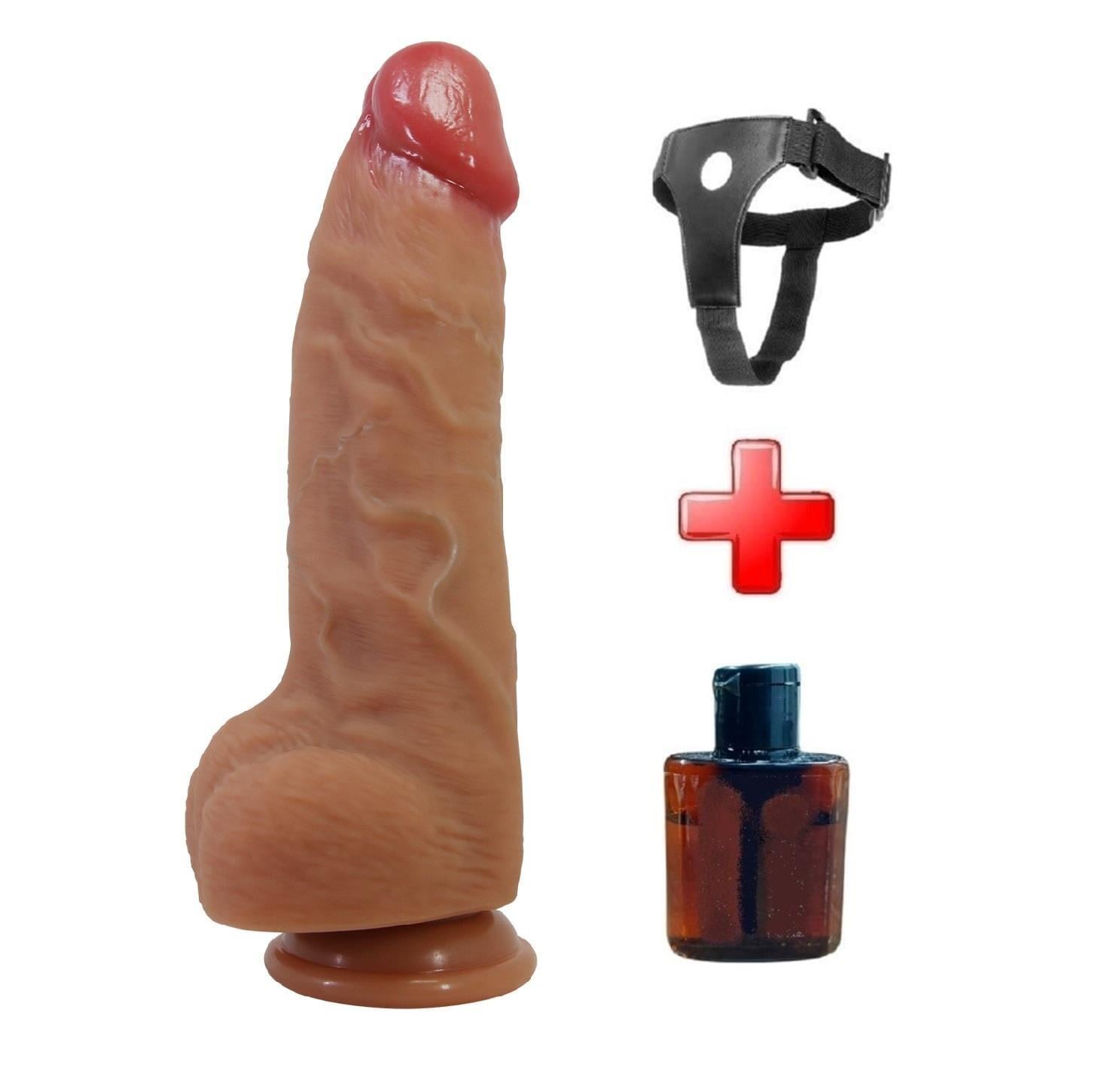 Belden Bağlamalı 23,2 cm Realistik Vantuzlu Dildo Penis - Najm