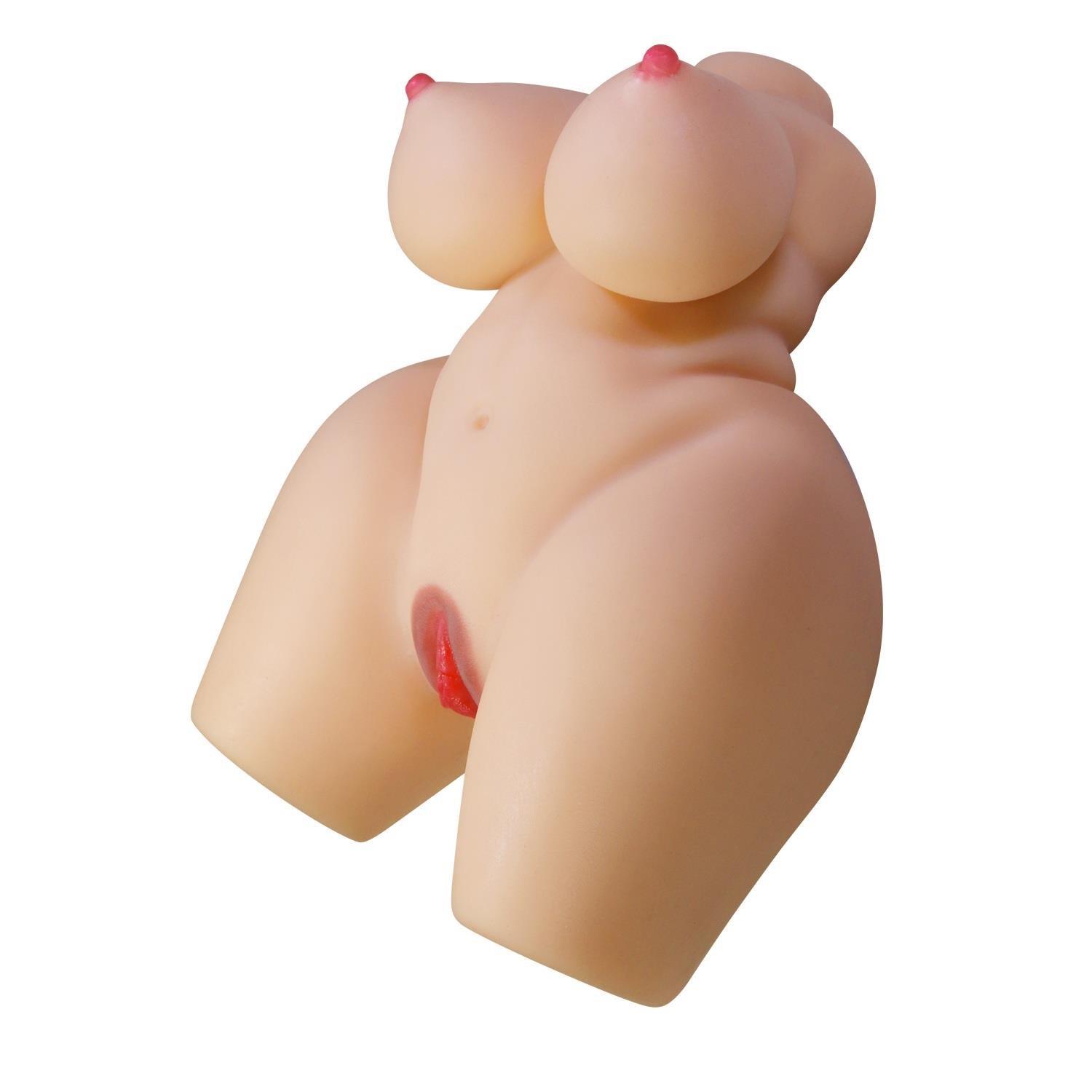 3 Boyutlu İki İşlevli Büyük Kalçalı Yarım Vücut Anal Vajinal Silikon Seksi Manken - Grace