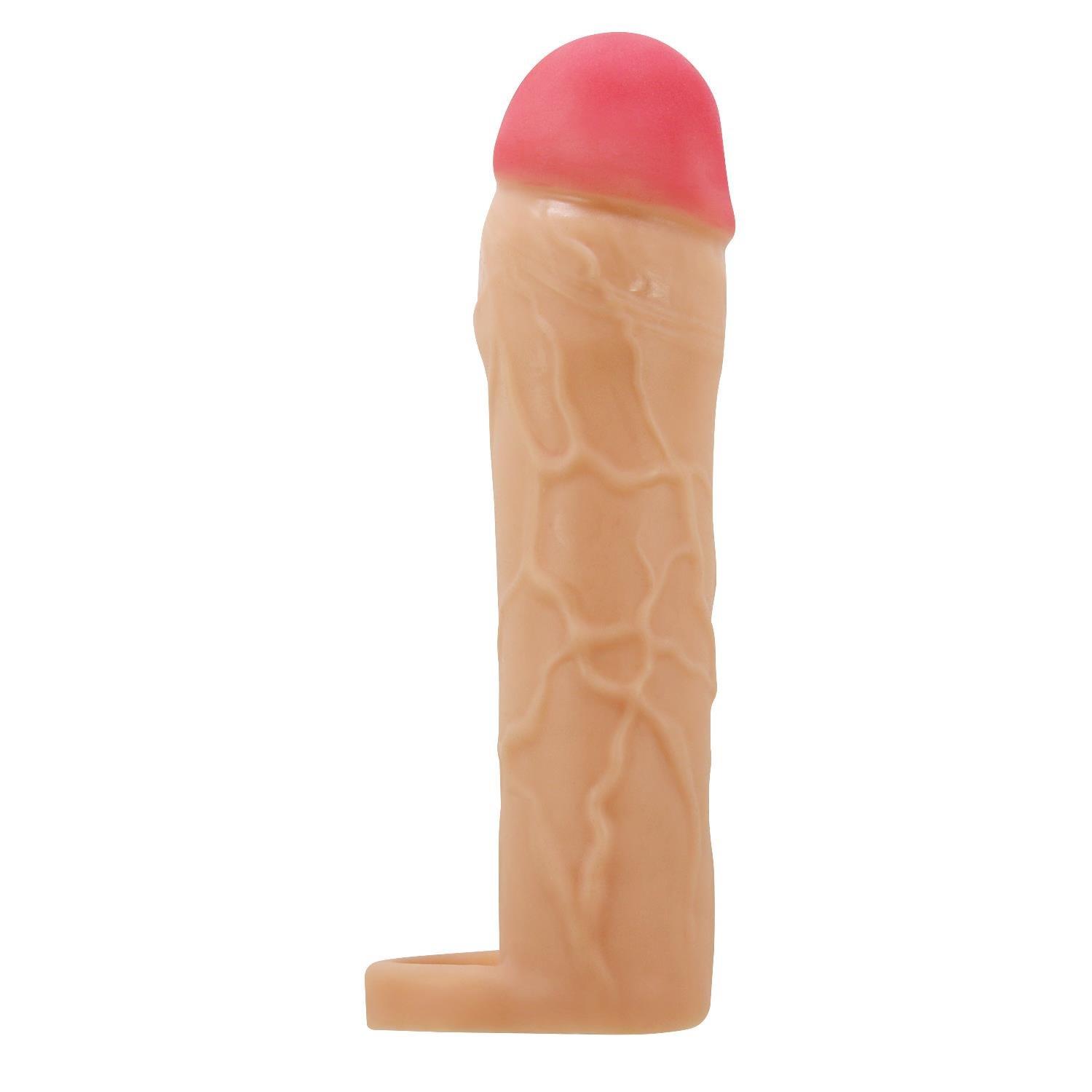 5 cm Dolgulu Premium Ten Rengi Silikon Penis Kılıfı - Hani