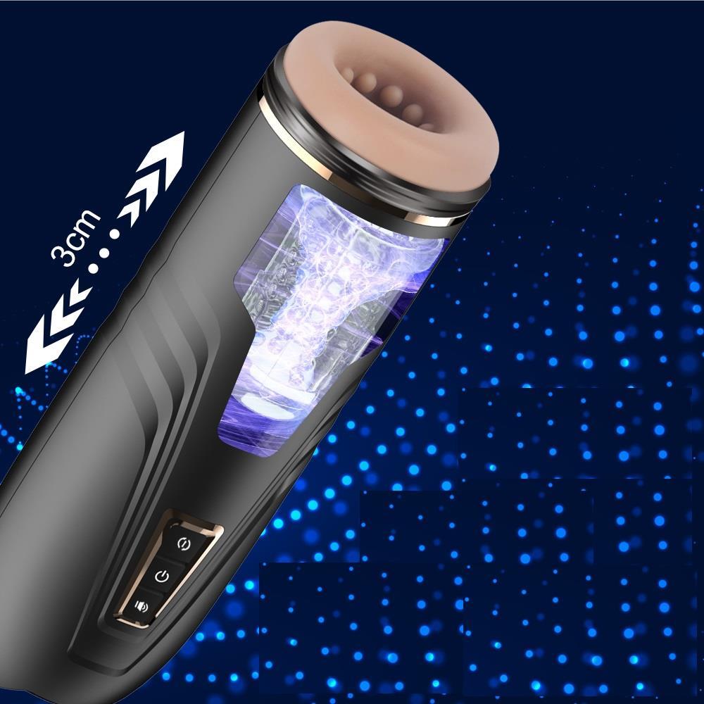 USB Şarjlı Titreşimli İleri Geri & Rotasyon Ayarlı Sesli Masturbatör - Rita