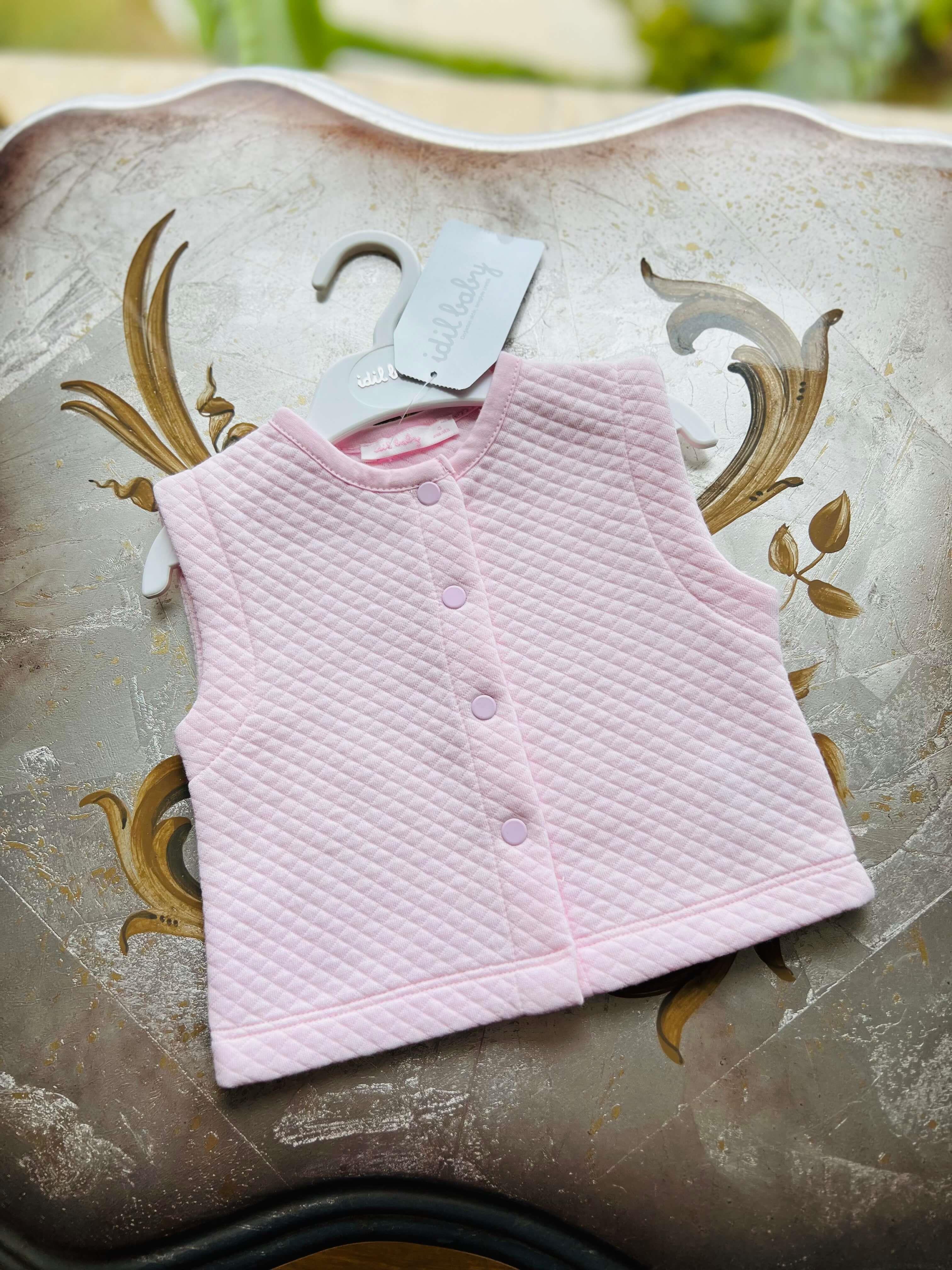 İDİLBABY PEMBE KAPİTONE YELEK