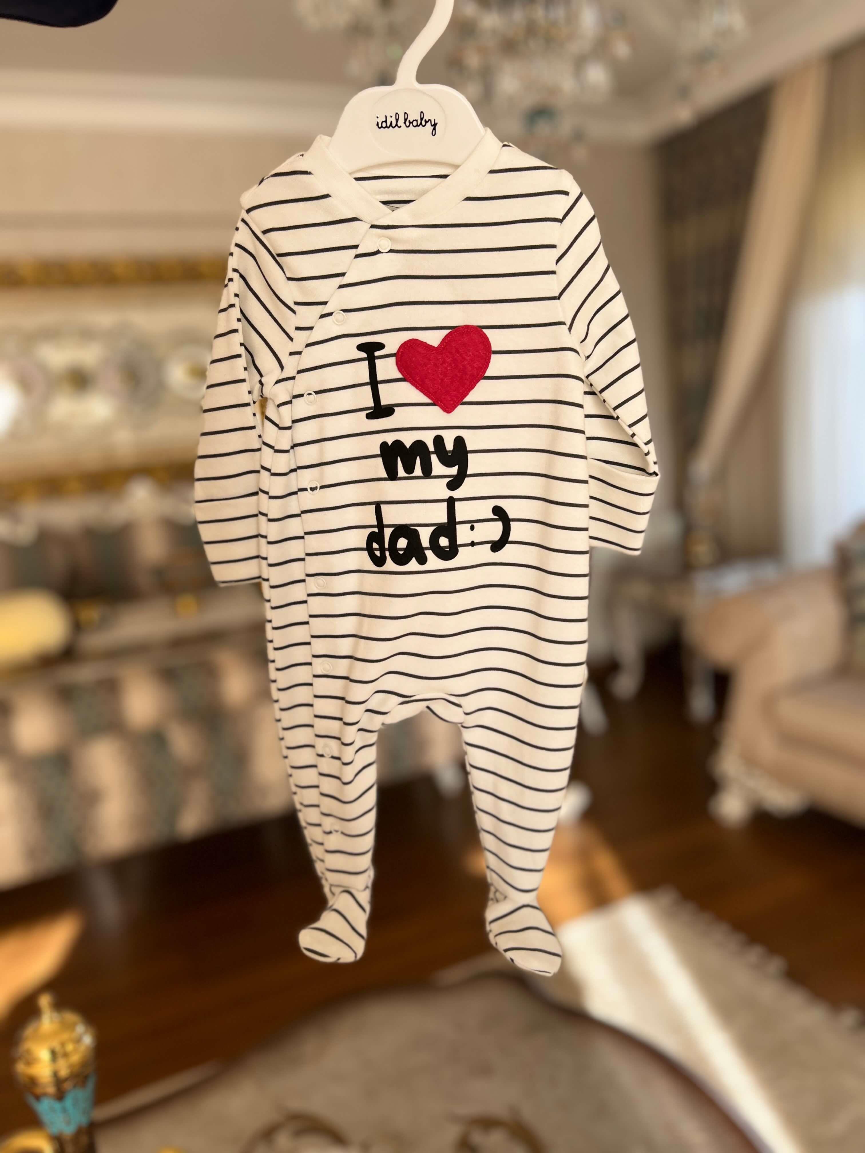 İDİLBABY İ LOVE MOM & DAD UNİSEX TULUM