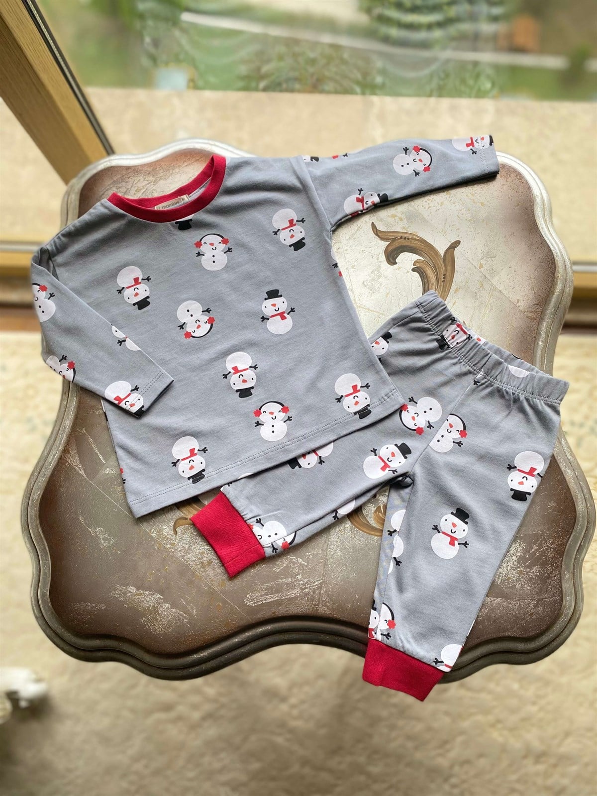 KARDAN ADAM BASKILI PİJAMA TAKIMI