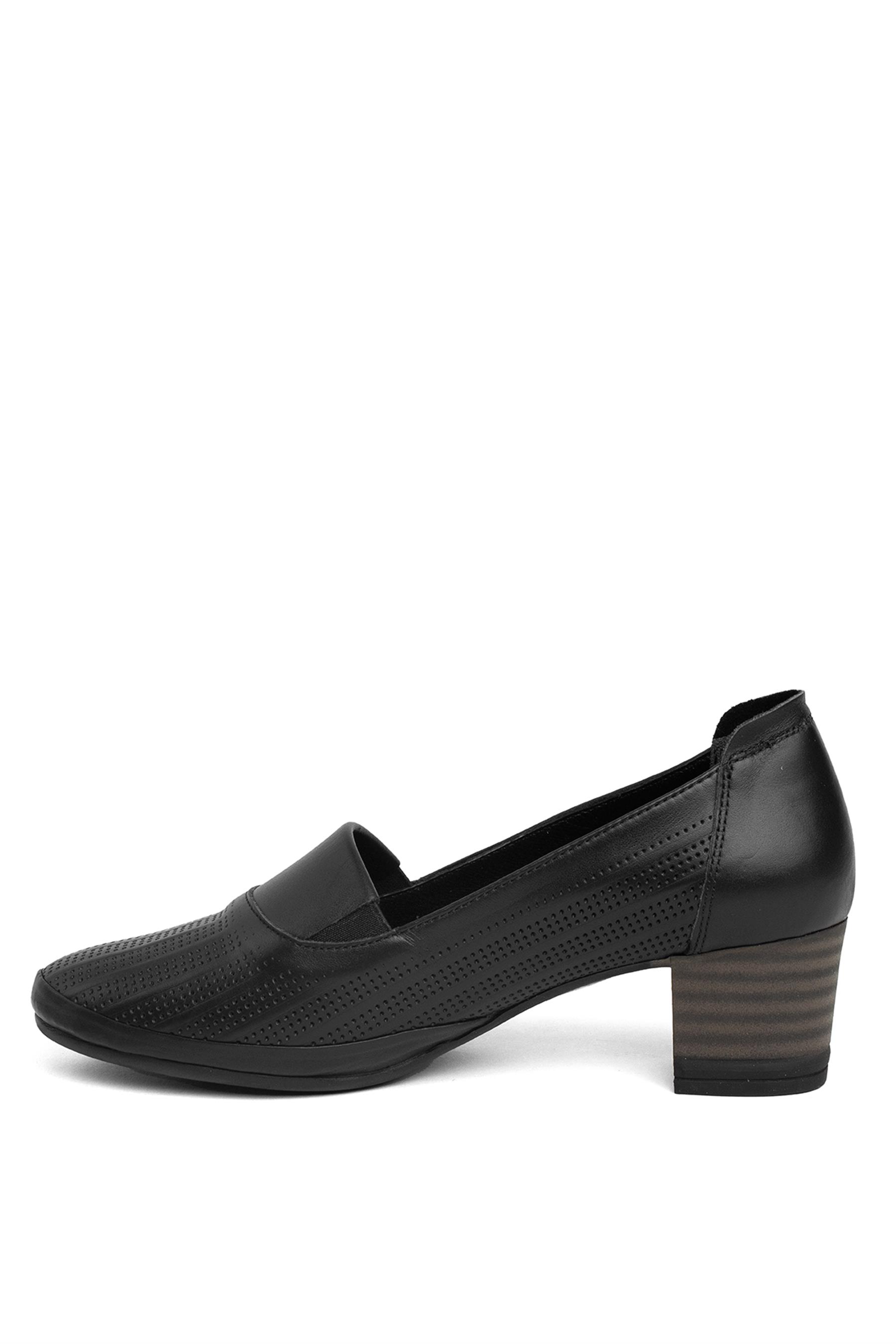 Beety BY01.8334 Kadın Deri Klasik Topuklu Ayakkabı Siyah