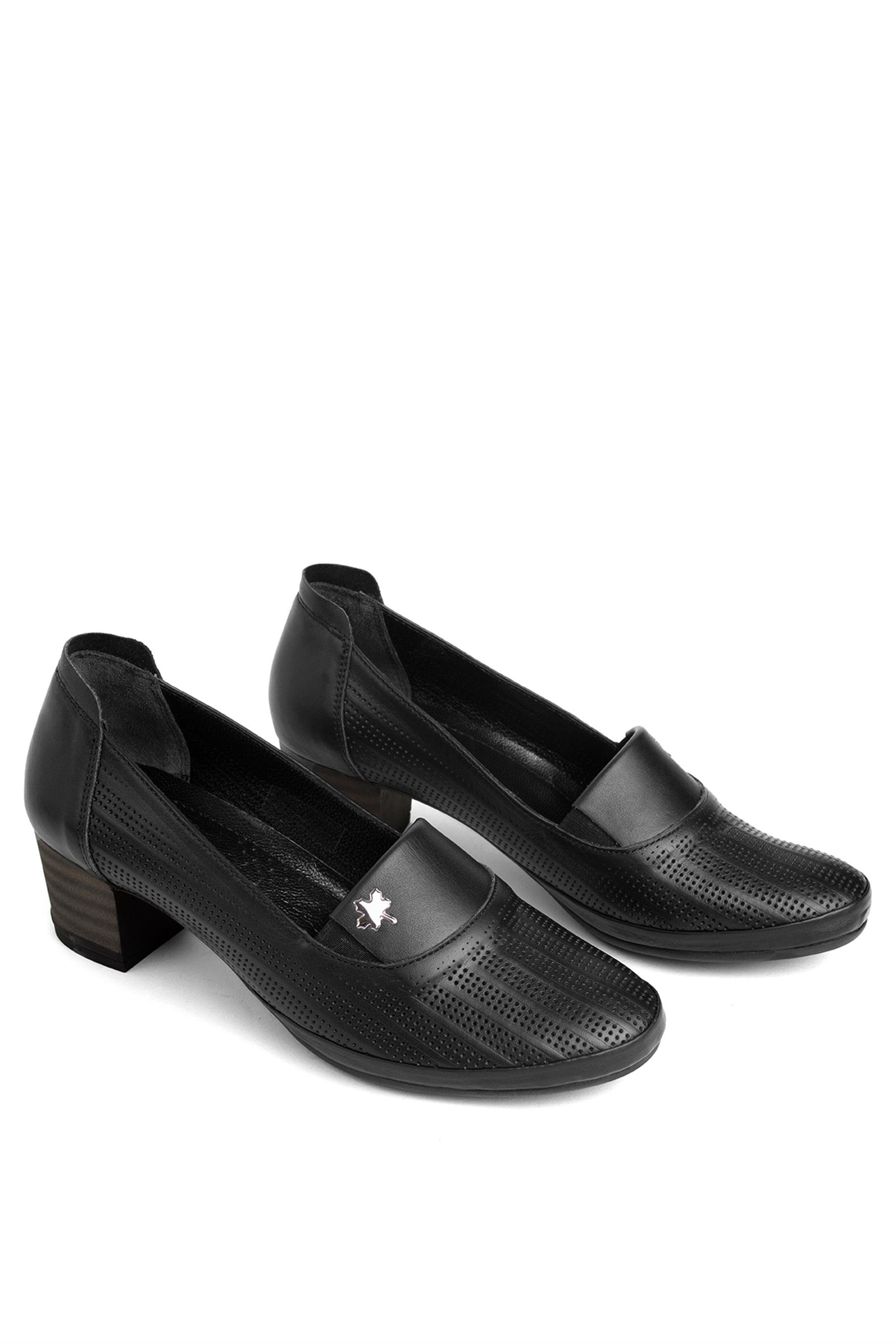 Beety BY01.8334 Kadın Deri Klasik Topuklu Ayakkabı Siyah