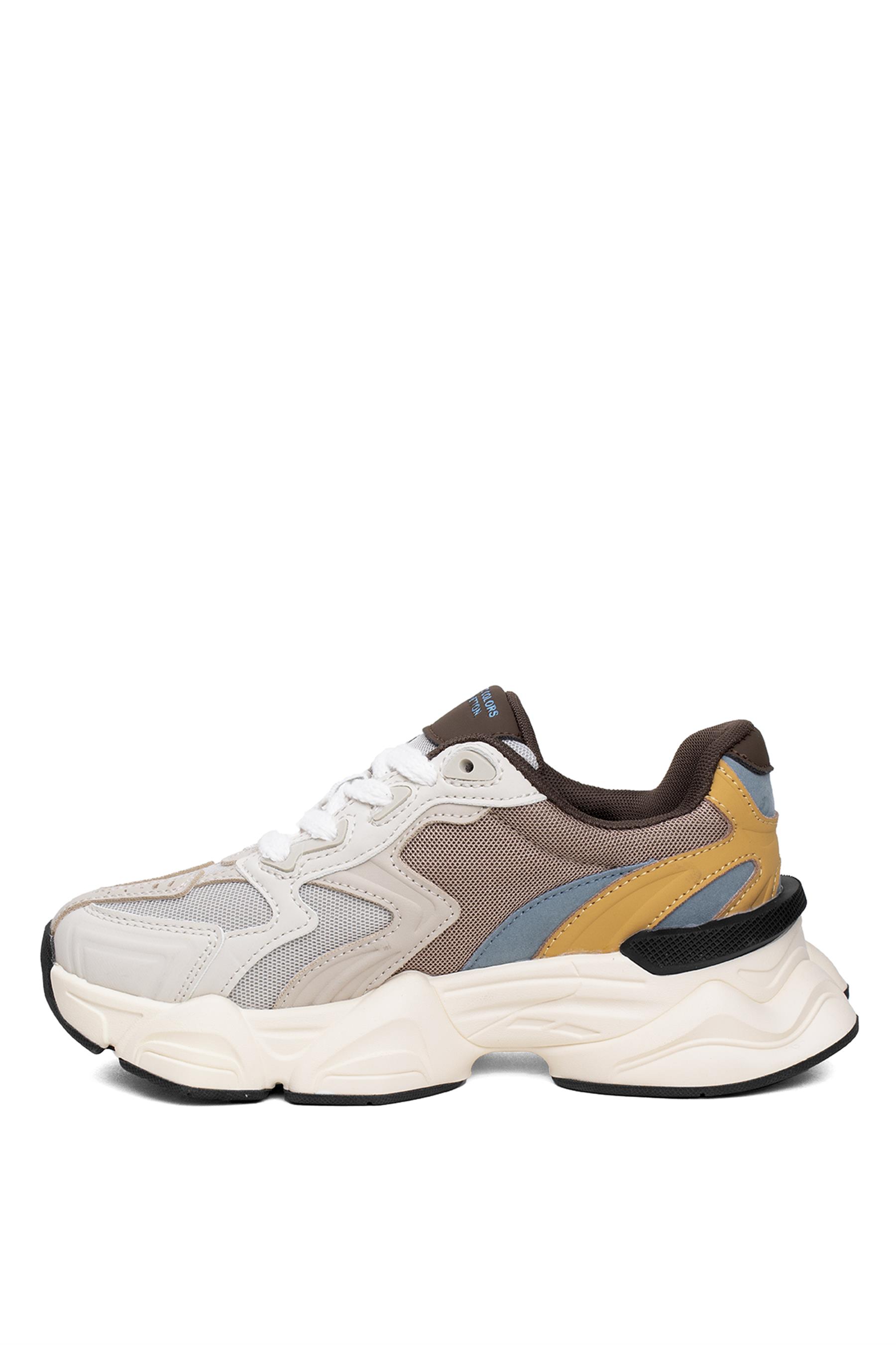 Benetton BNI-11121 Kadın Klasik Sneaker Bej
