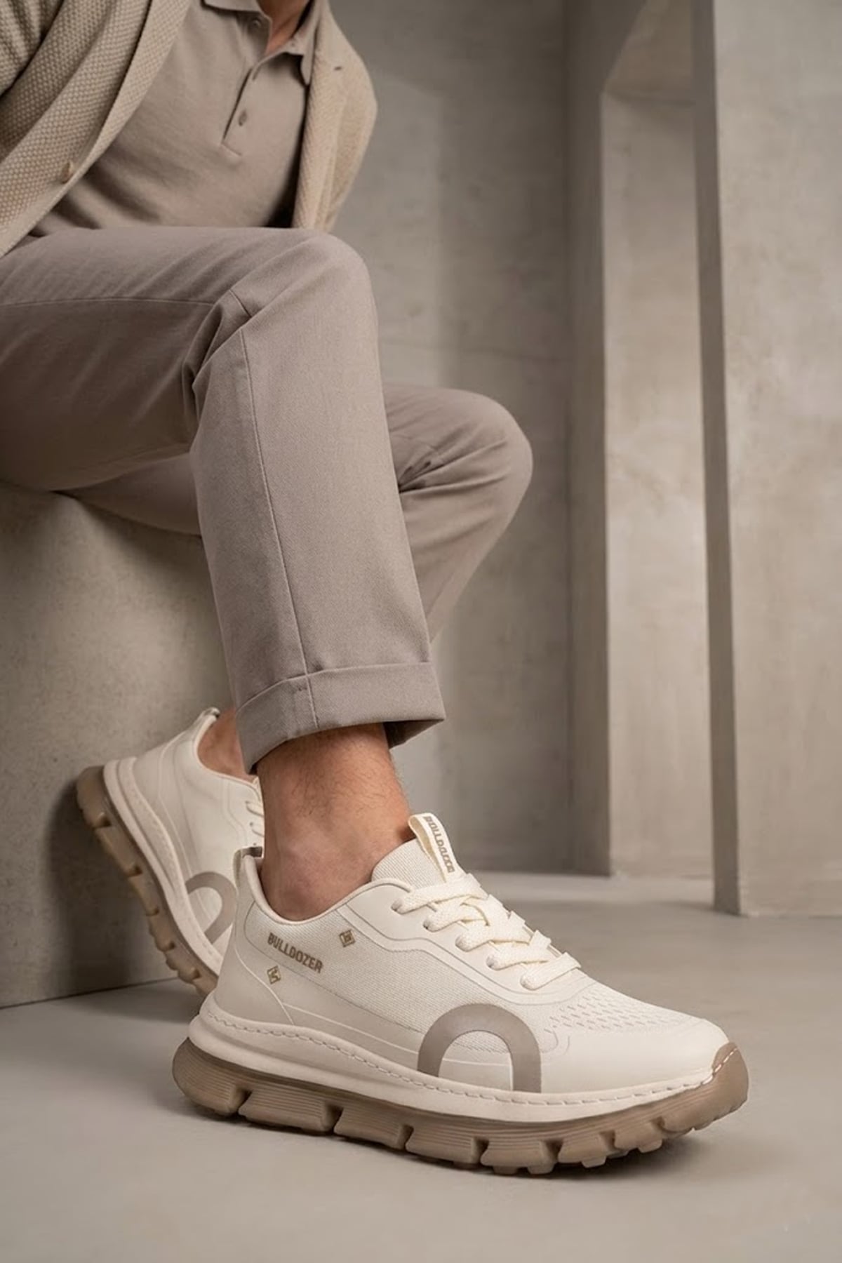 Buldozer 261410 Erkek Klasik Sneaker Bej