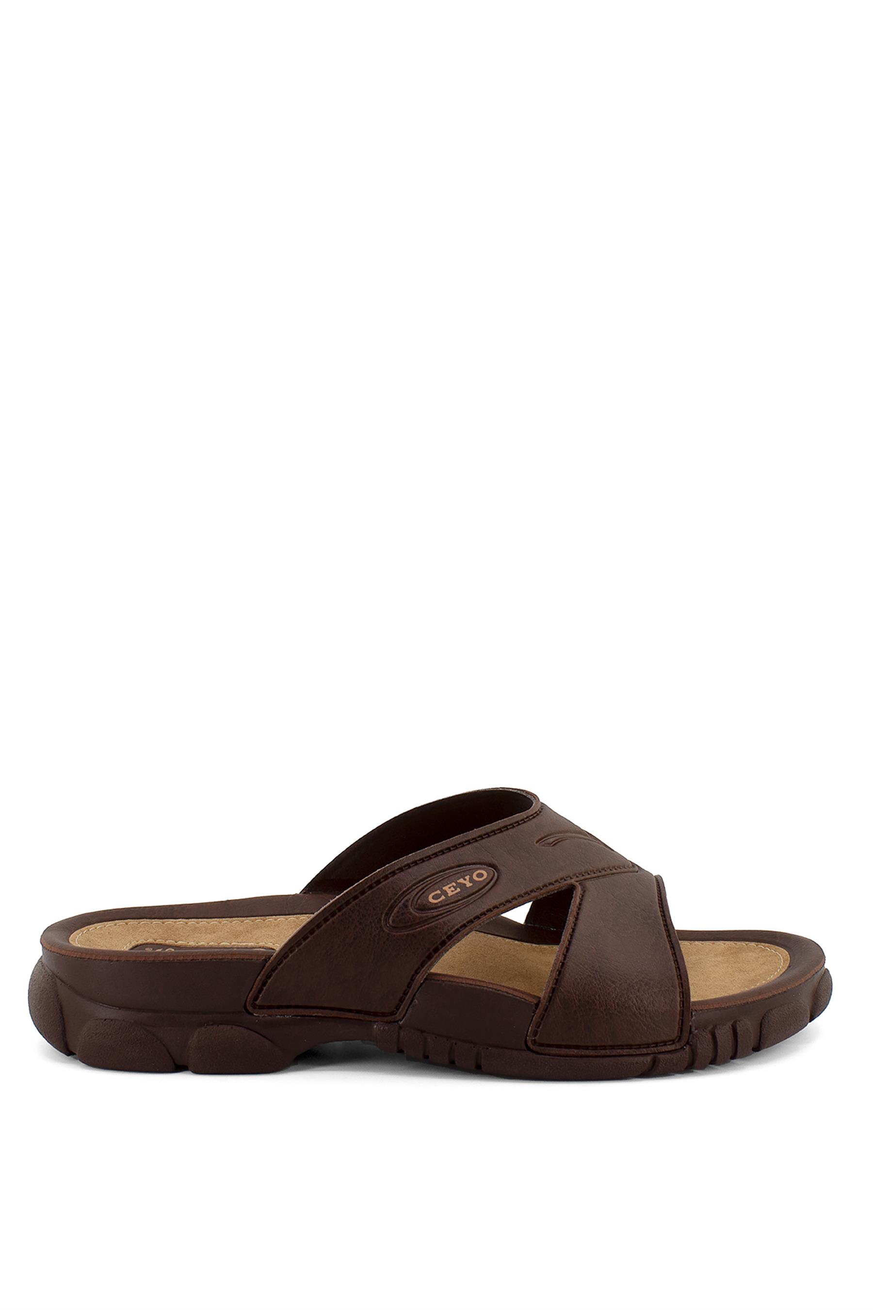 Ceyo 3200-1 Erkek Terlik Kahverengi