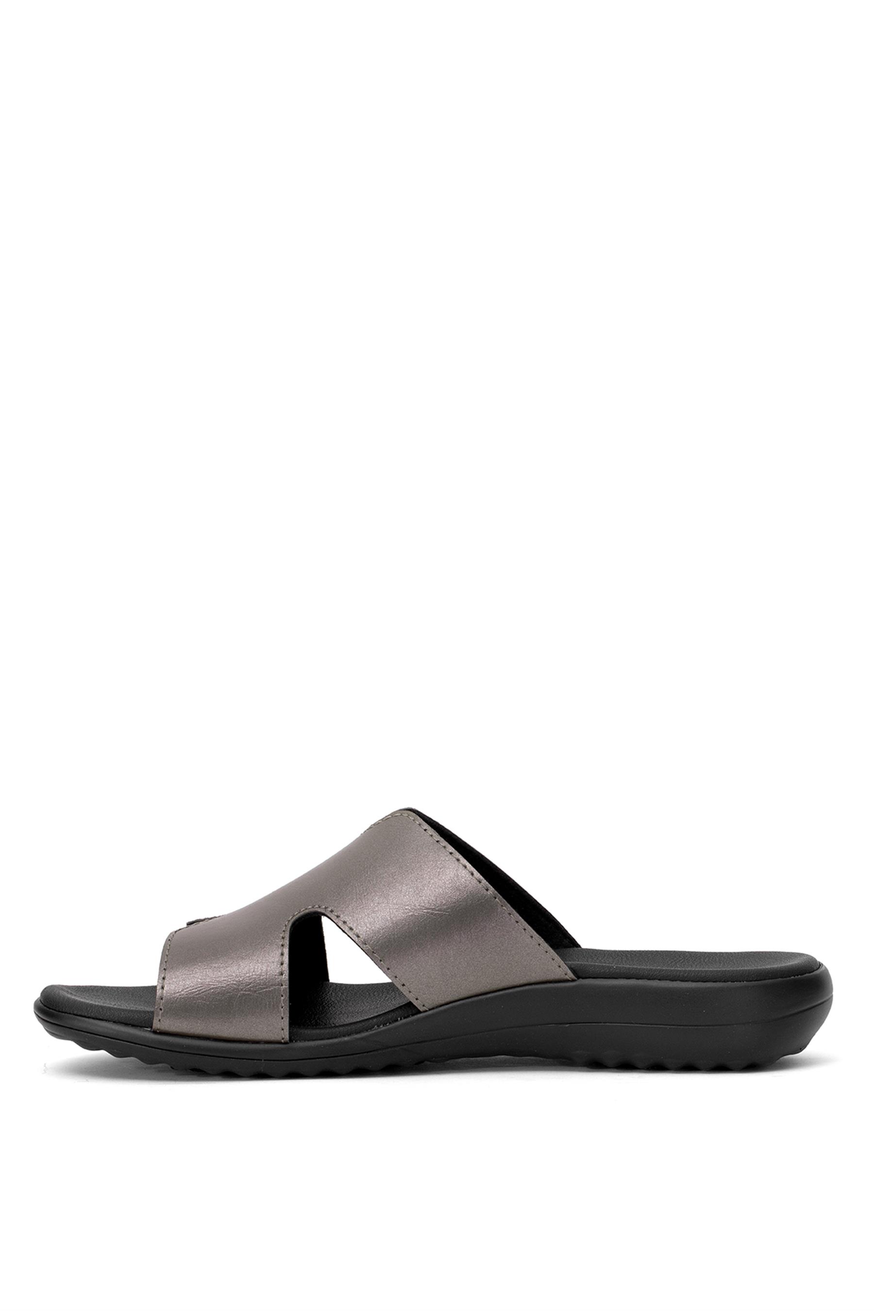 Ceyo Palermo-2 Kadın Düz Terlik Platin