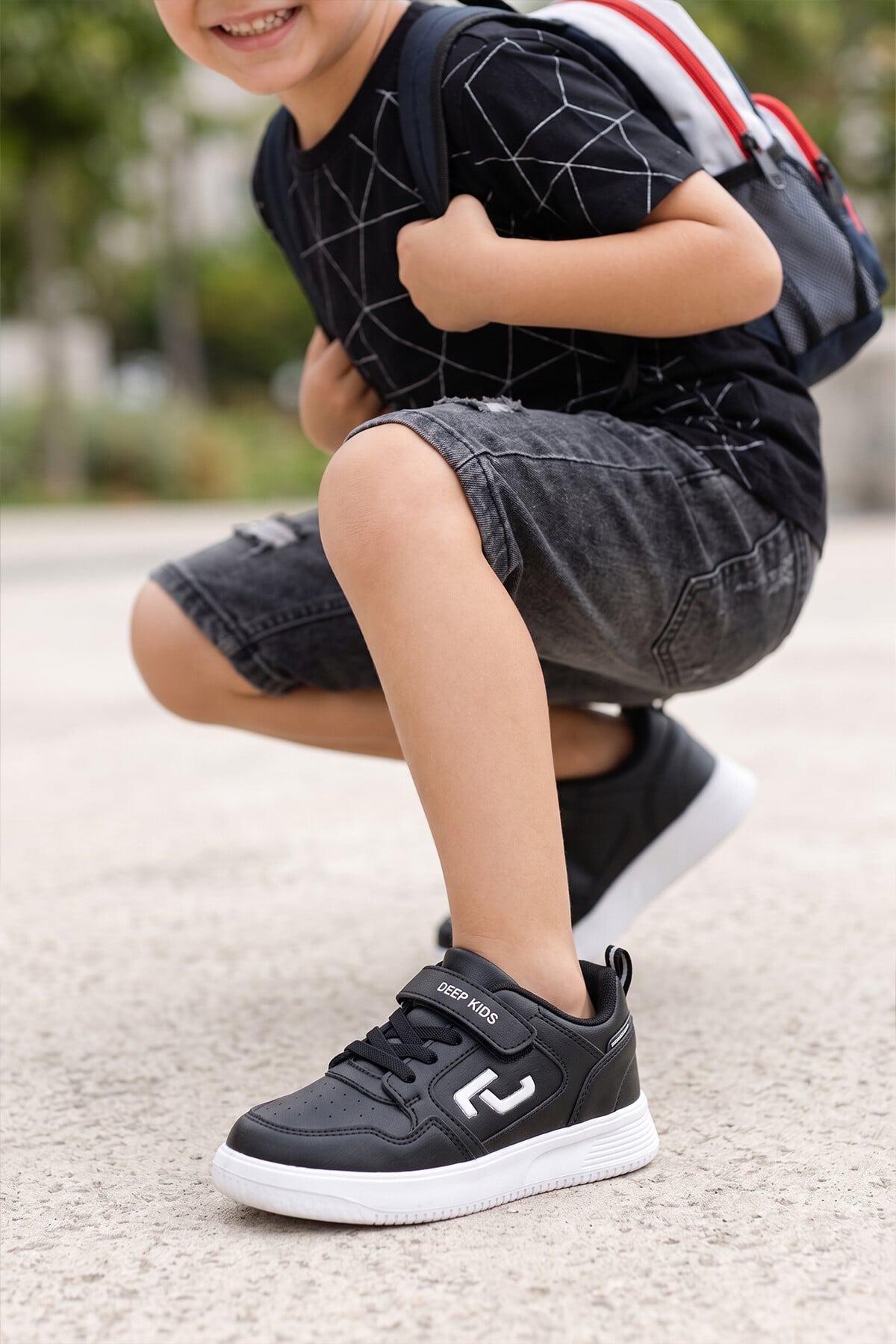Elit 26YASARM2404 Filet Erkek Çocuk Klasik Sneaker Siyah - Beyaz