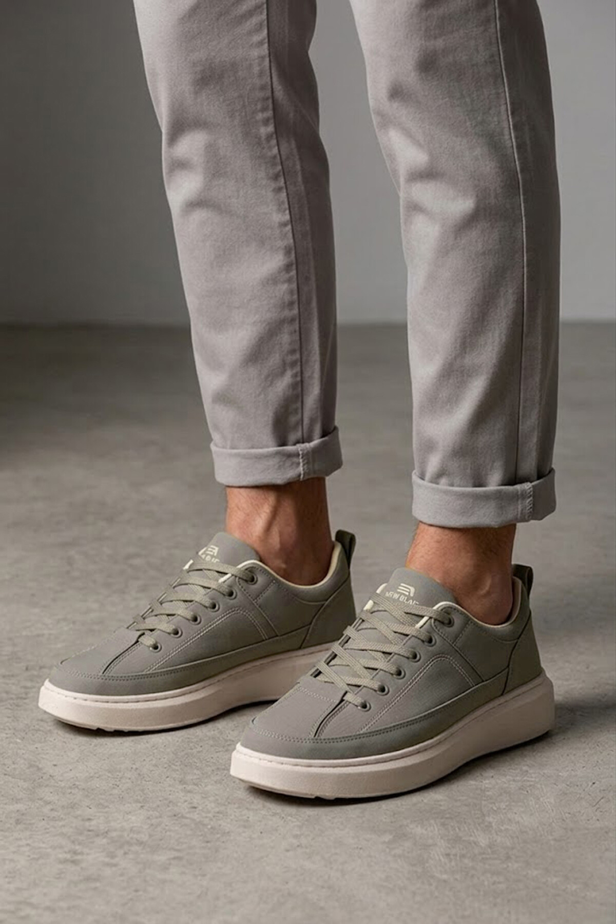 Elit ASDKVENDY Erkek Klasik Sneaker Haki
