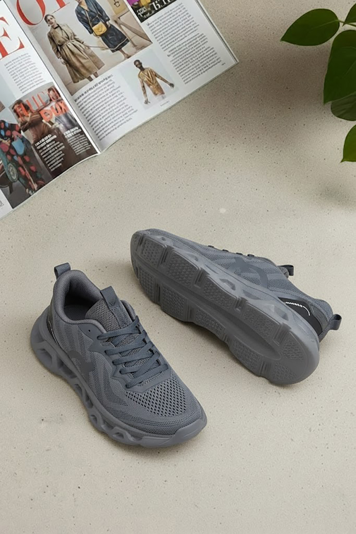 Elit ASENS4342 Erkek Klasik Sneaker Füme