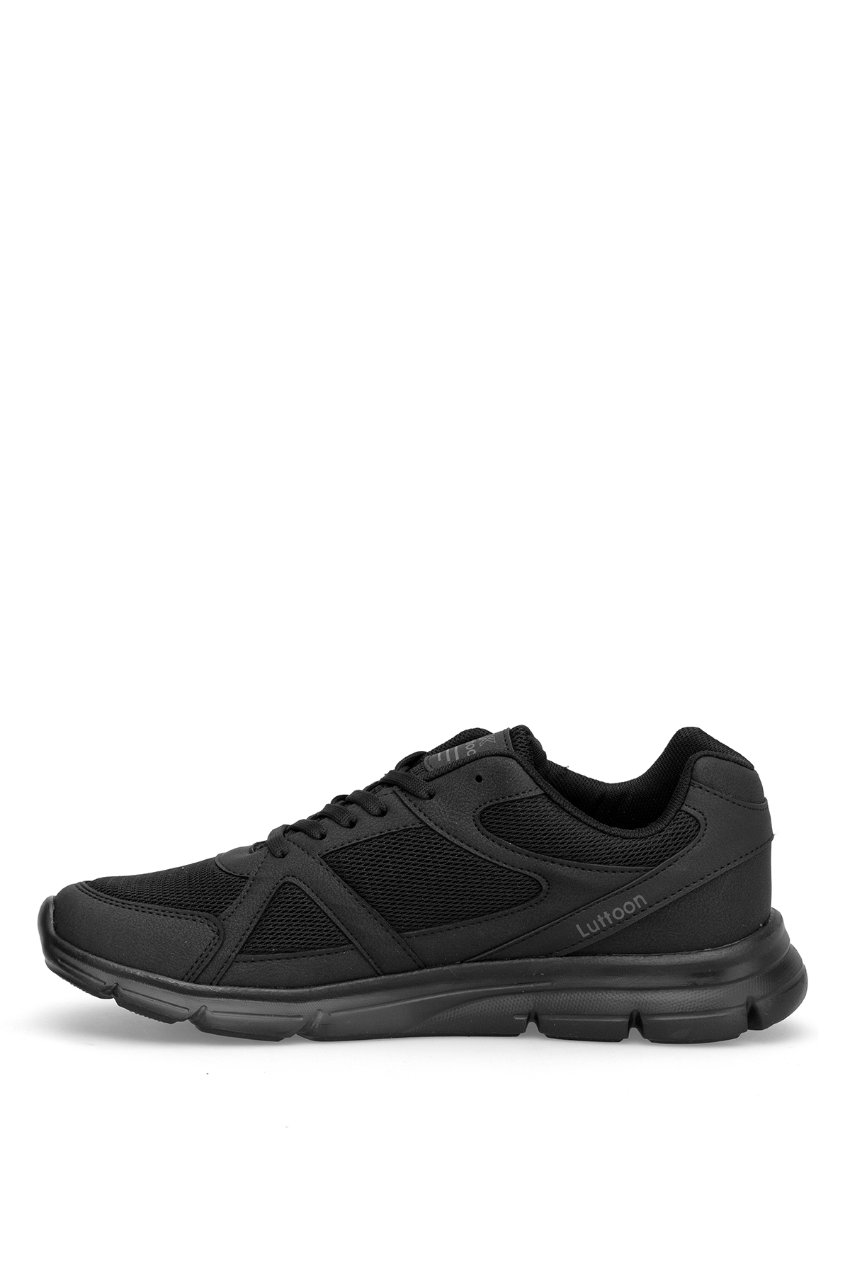 Elit ASPRT251 Büyük Numara Erkek Klasik Sneaker Siyah - Füme