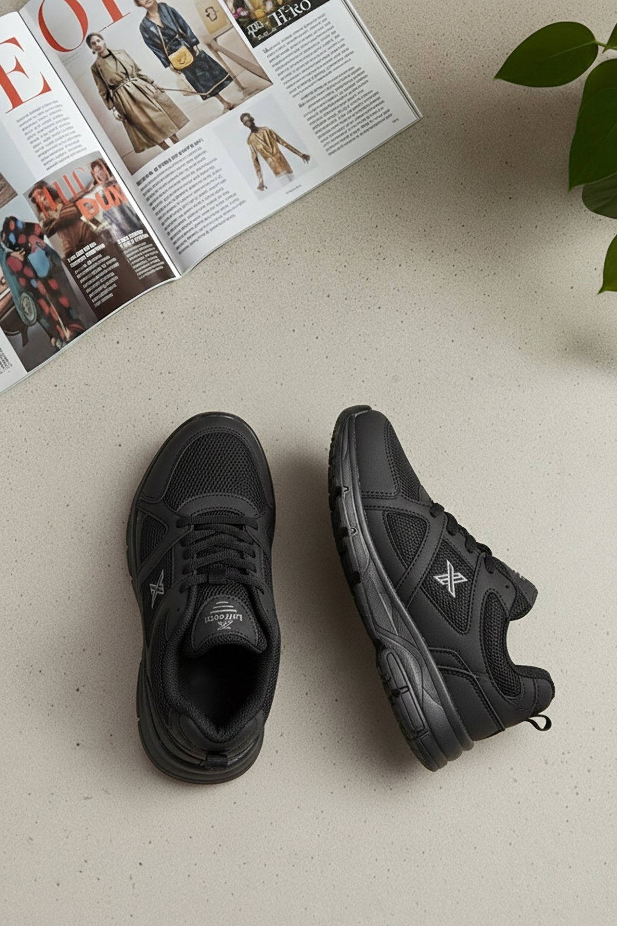 Elit ASPRT251 Erkek Klasik Sneaker Siyah - Füme