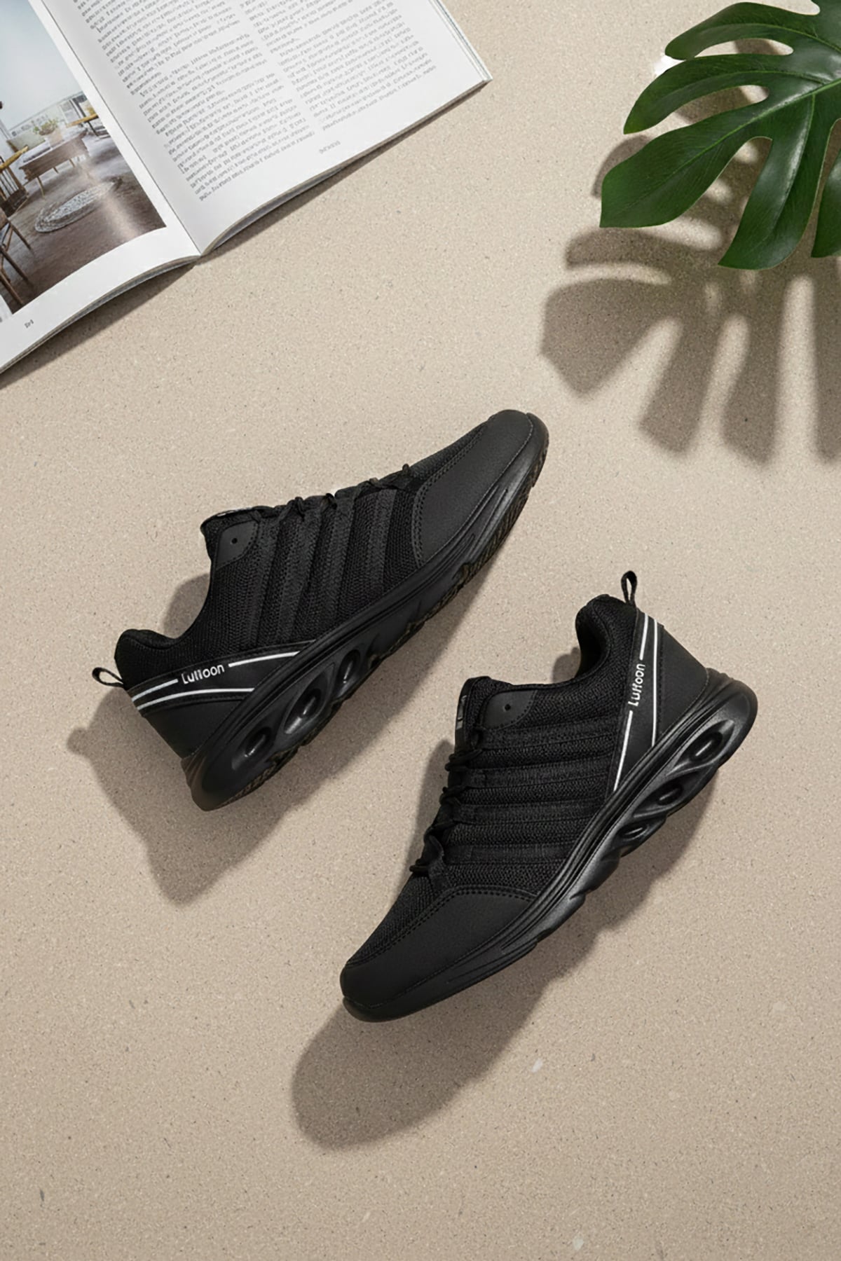 Elit ASPRT4138 Erkek Klasik Sneaker Siyah - Füme