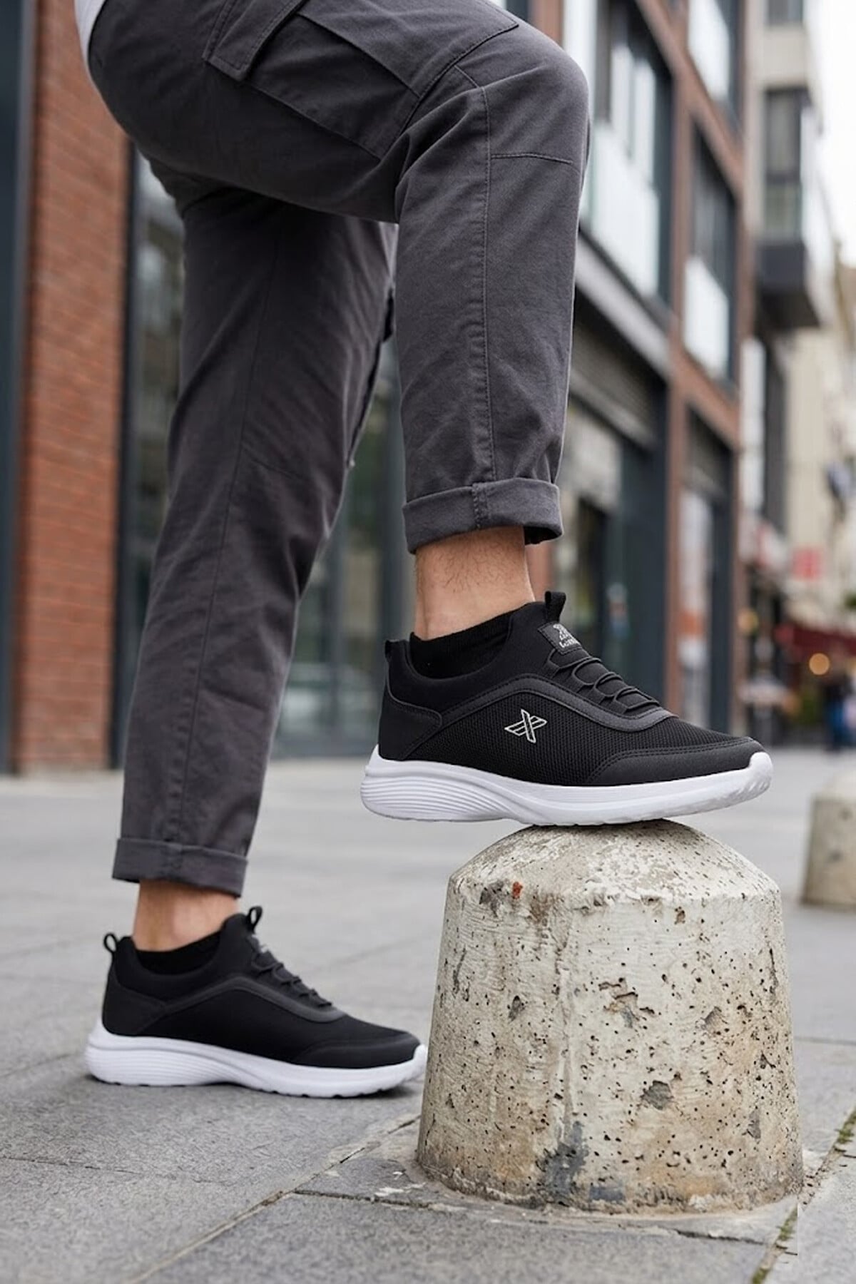 Elit ASPRT4194 Erkek Klasik Sneaker Siyah - Beyaz