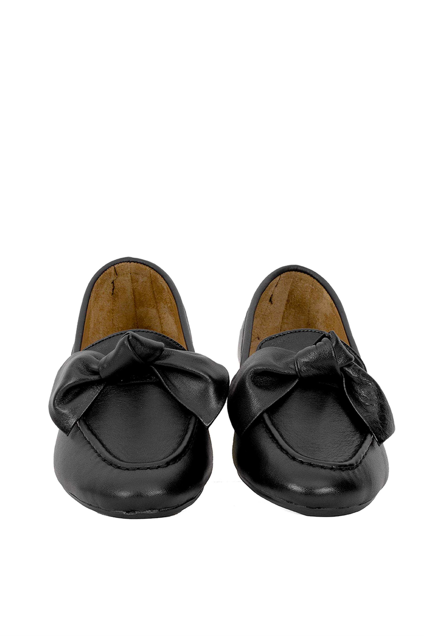 Elit Brk108C Kadın Hakiki Deri Babet Siyah