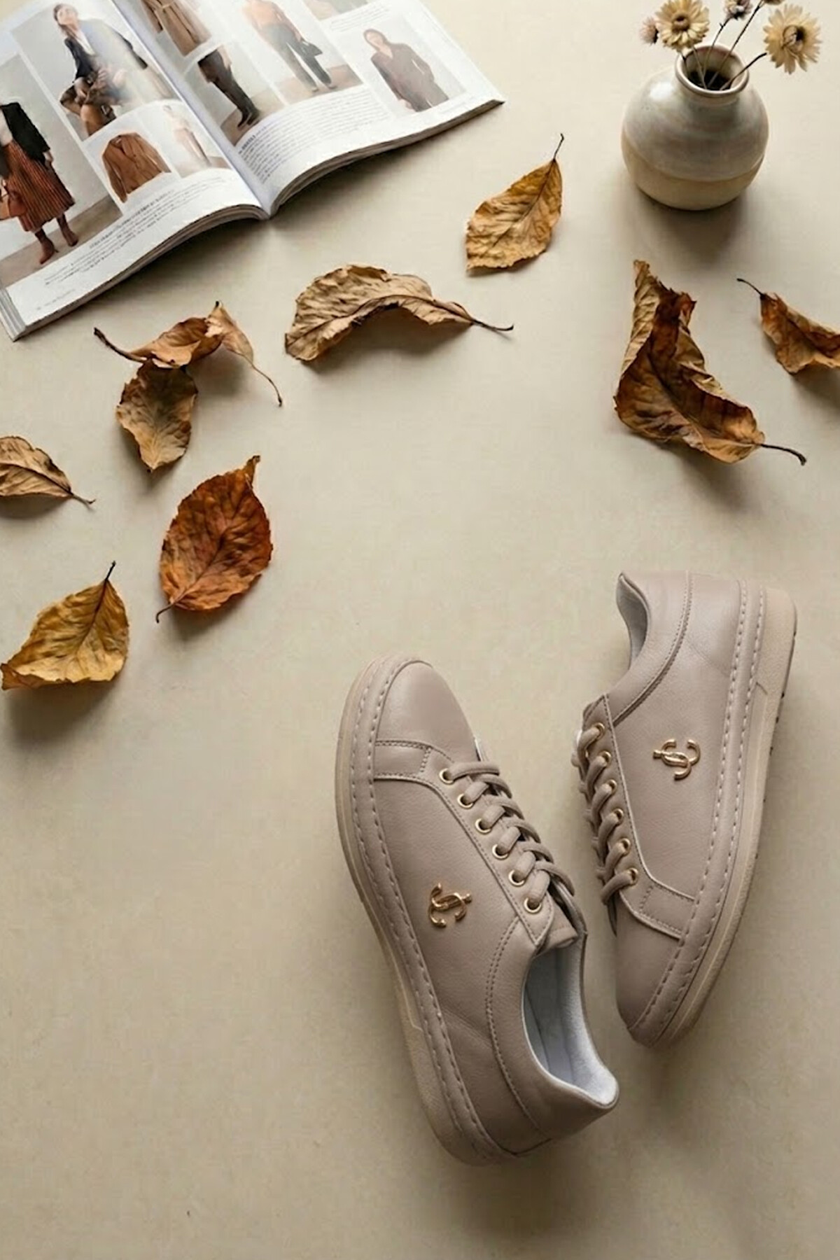 Elit BTFLRMRC-5400 Kadın Klasik Sneaker Bej