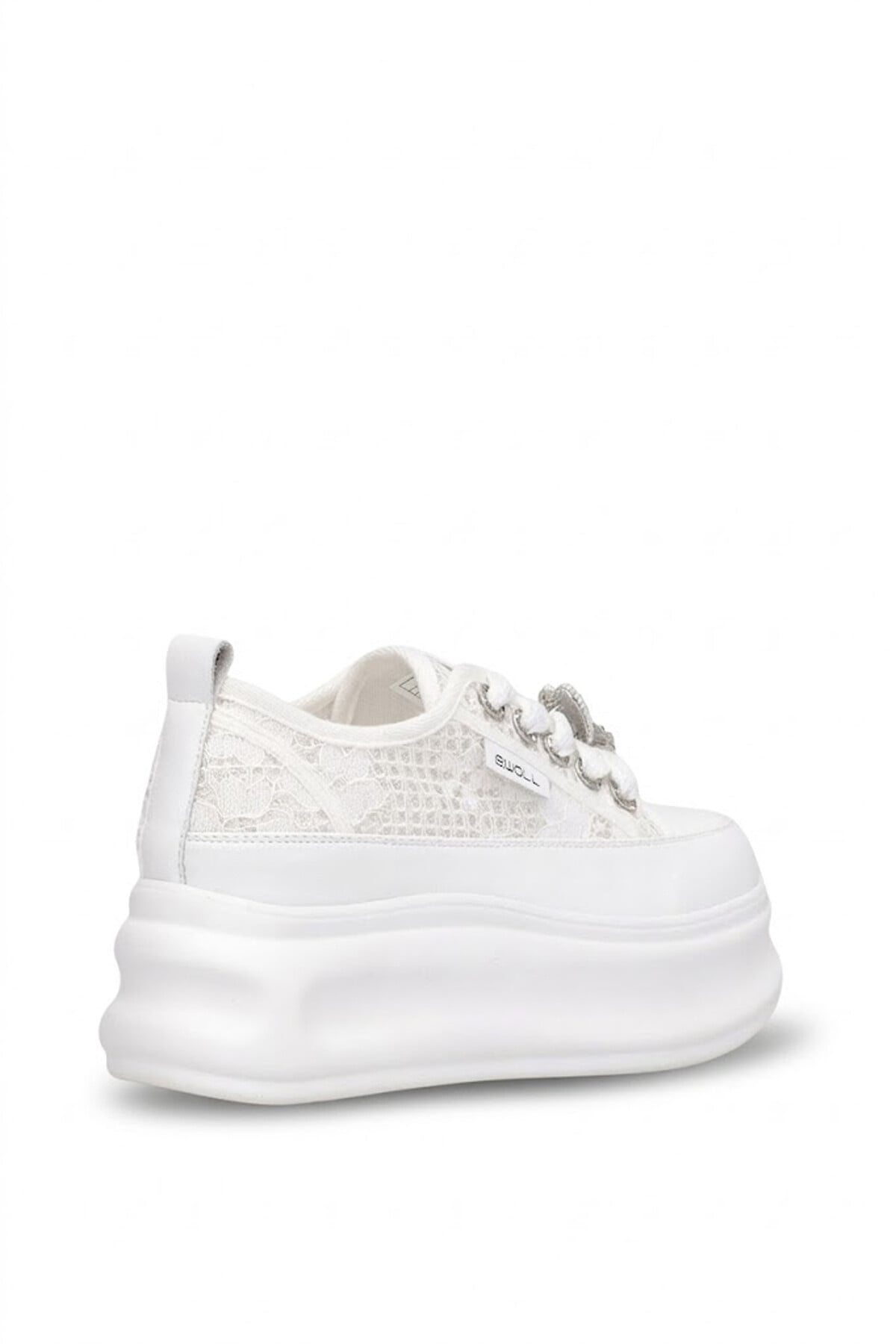 Elit HML2003 Kadın Taşlı Klasik Sneaker Beyaz