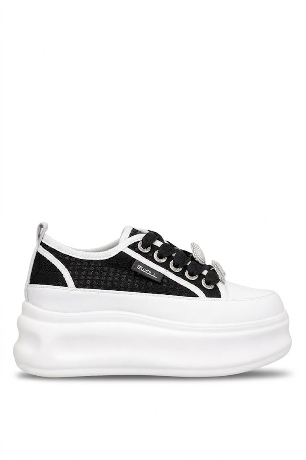 Elit HML2003 Kadın Taşlı Klasik Sneaker Siyah