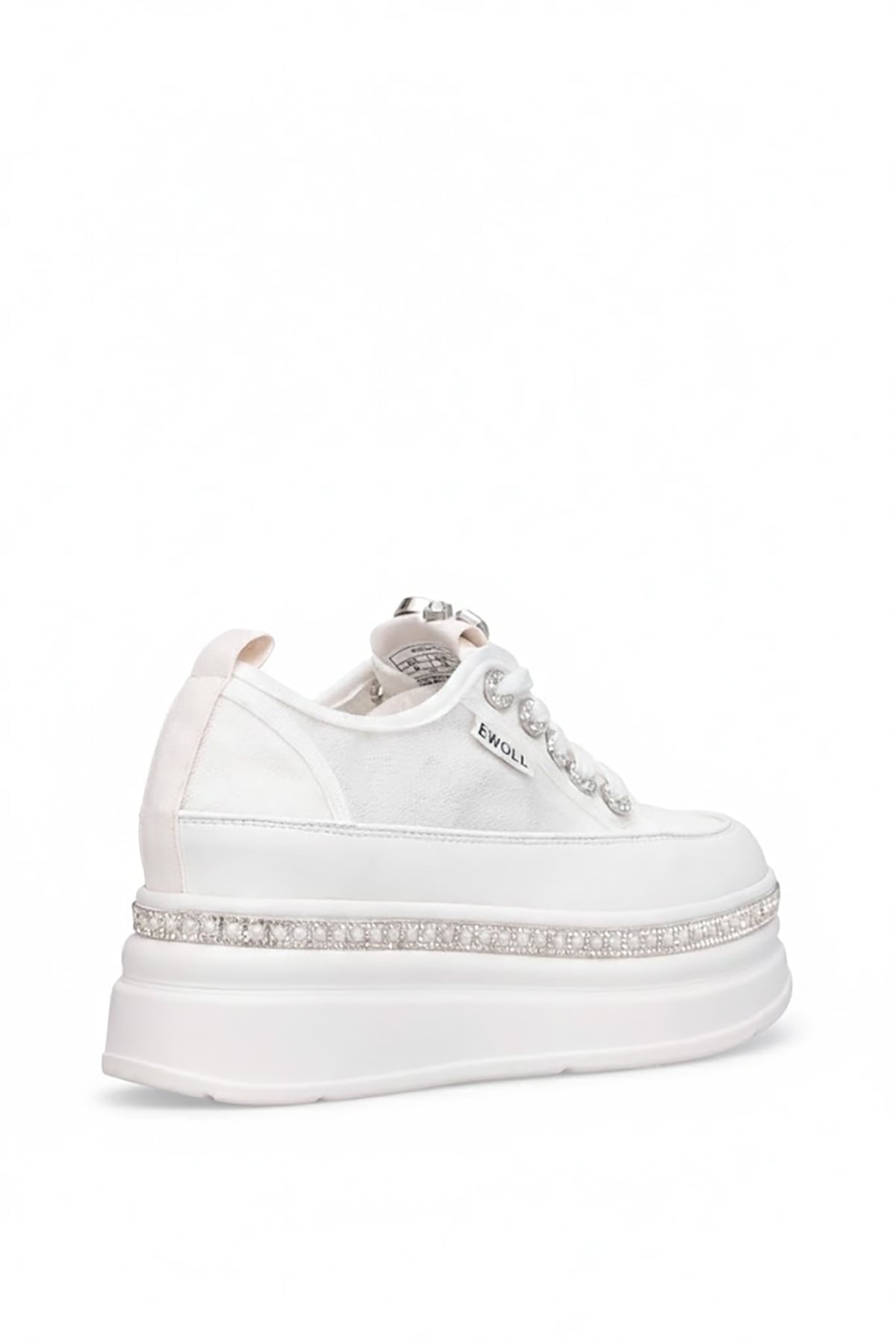 Elit HML2010 Kadın Taşlı Klasik Sneaker Beyaz