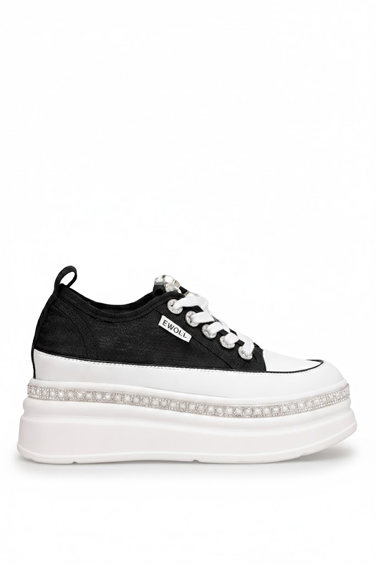 Elit HML2010 Kadın Taşlı Klasik Sneaker Siyah