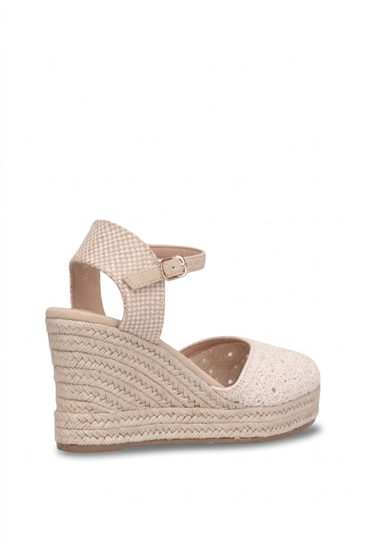 Elit HML4014 Kadın Dolgu Topuk Sandalet Bej