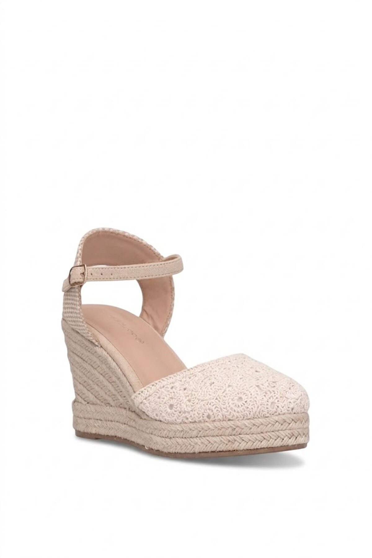 Elit HML4014 Kadın Dolgu Topuk Sandalet Bej