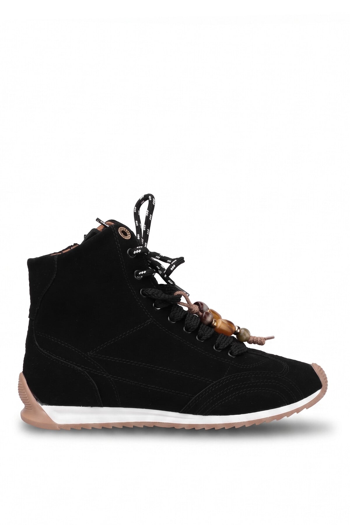 Elit Kcm195 Kadın Taşlı Sneaker Bot Siyah
