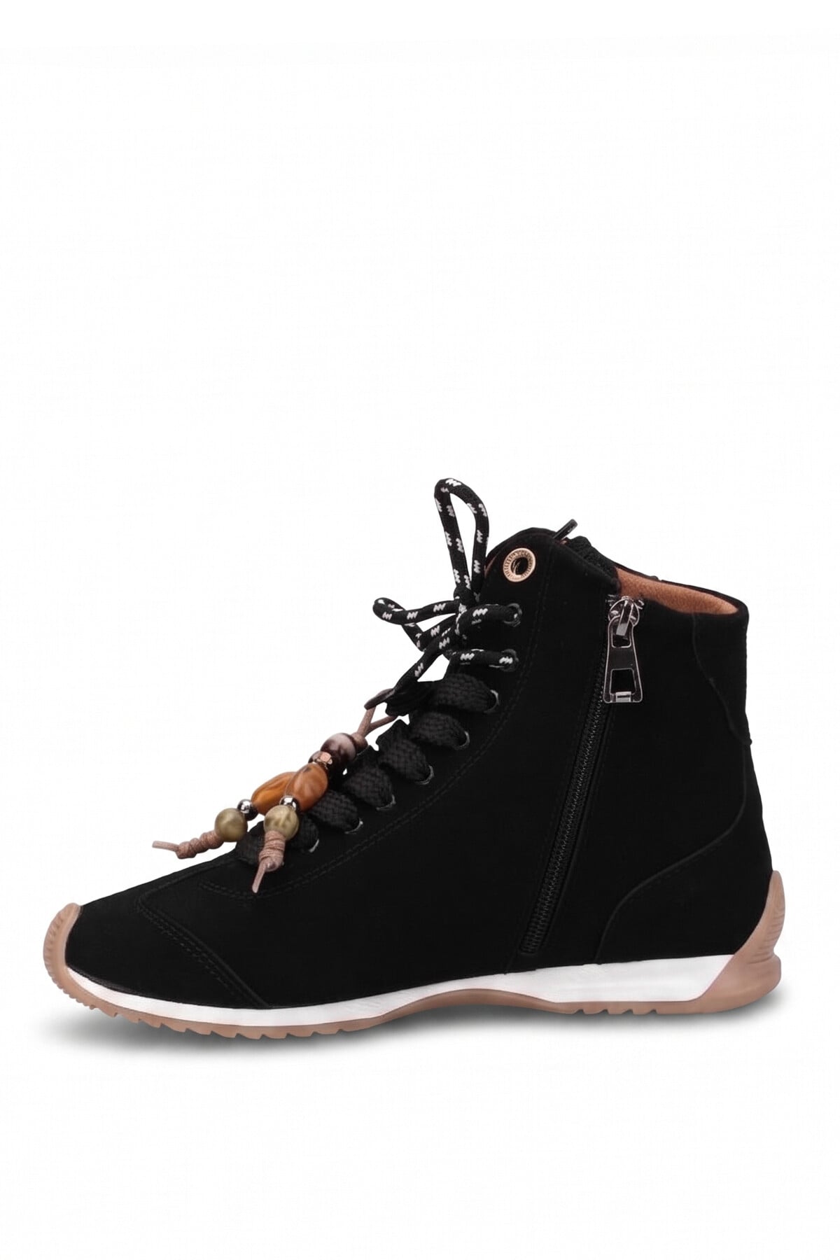 Elit Kcm195 Kadın Taşlı Sneaker Bot Siyah