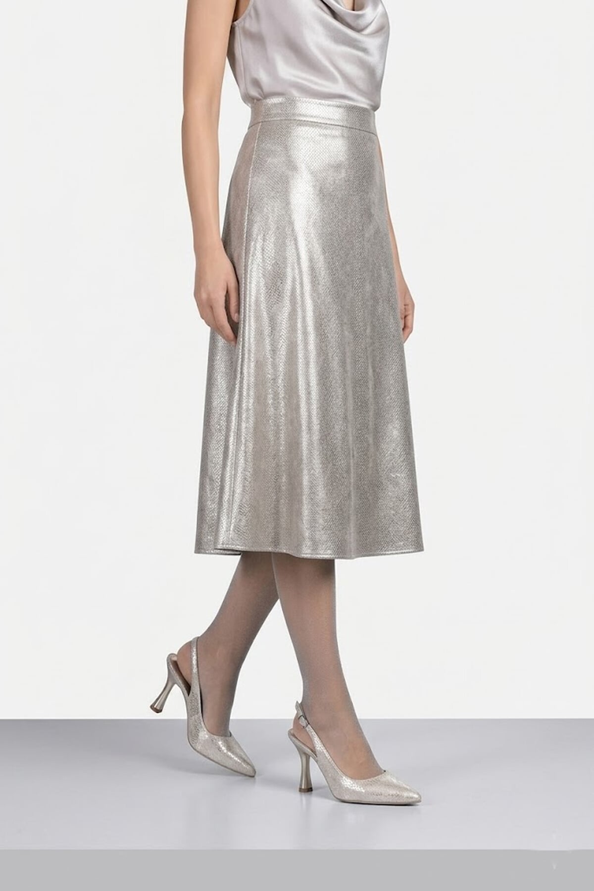 Elit MST1370ZS Kadın Klasik Topuklu ayakkabı Altın