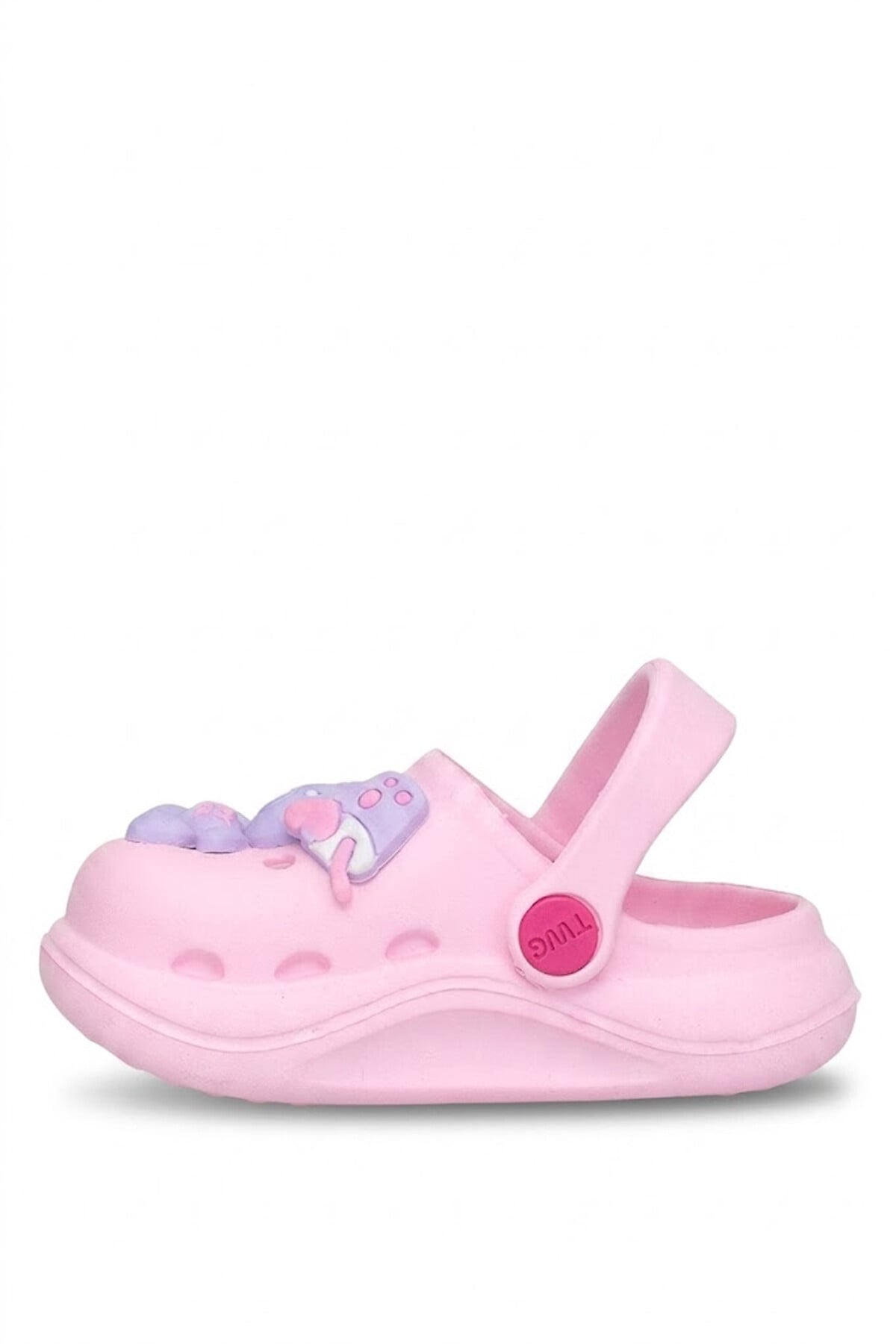 Elit MYS303 Bebe Kız Çocuk Emojili Sabo Terlik Pembe
