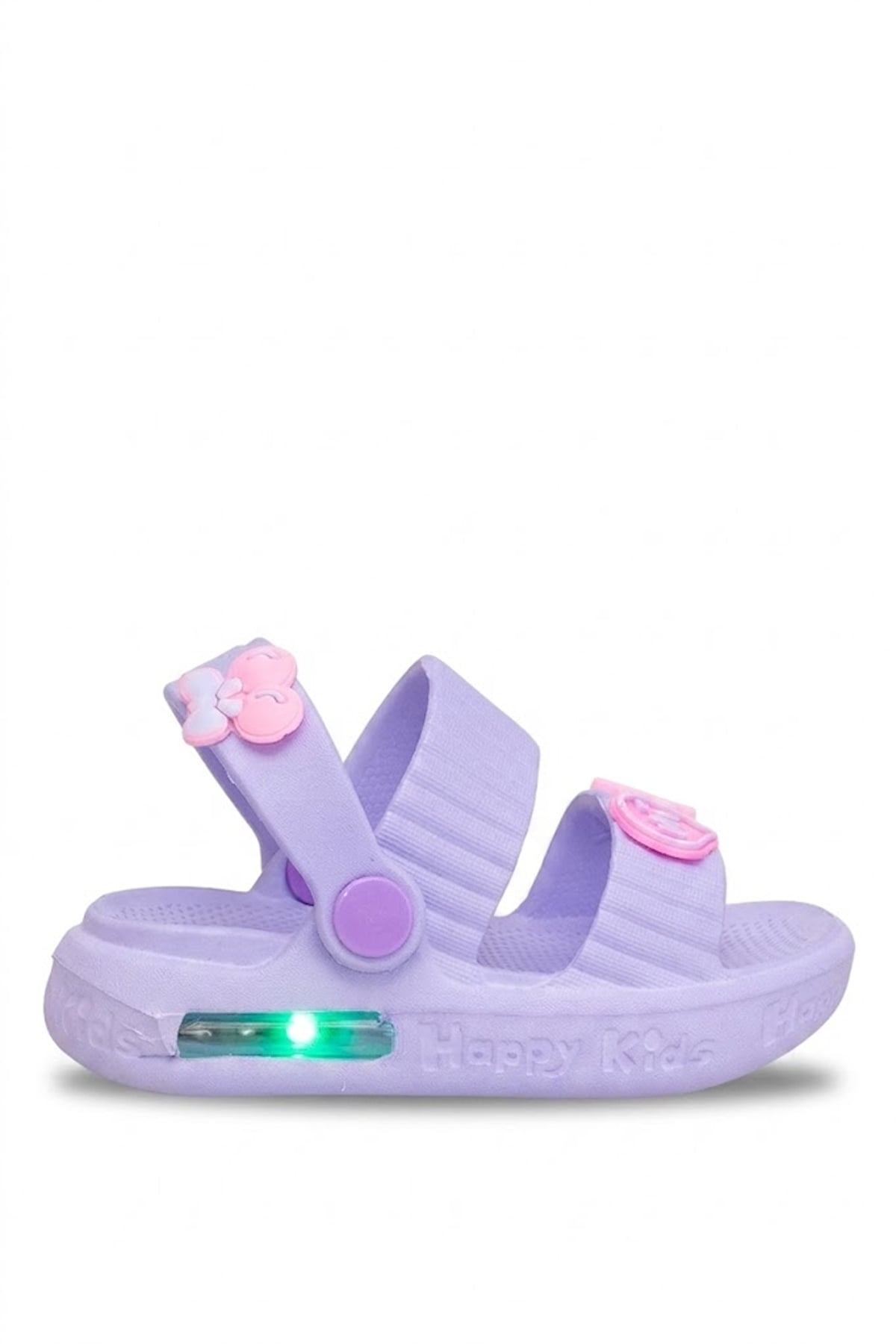 Elit MYS4592 Bebe-Patik Çocuk Emojili Işıklı Sandalet Lila