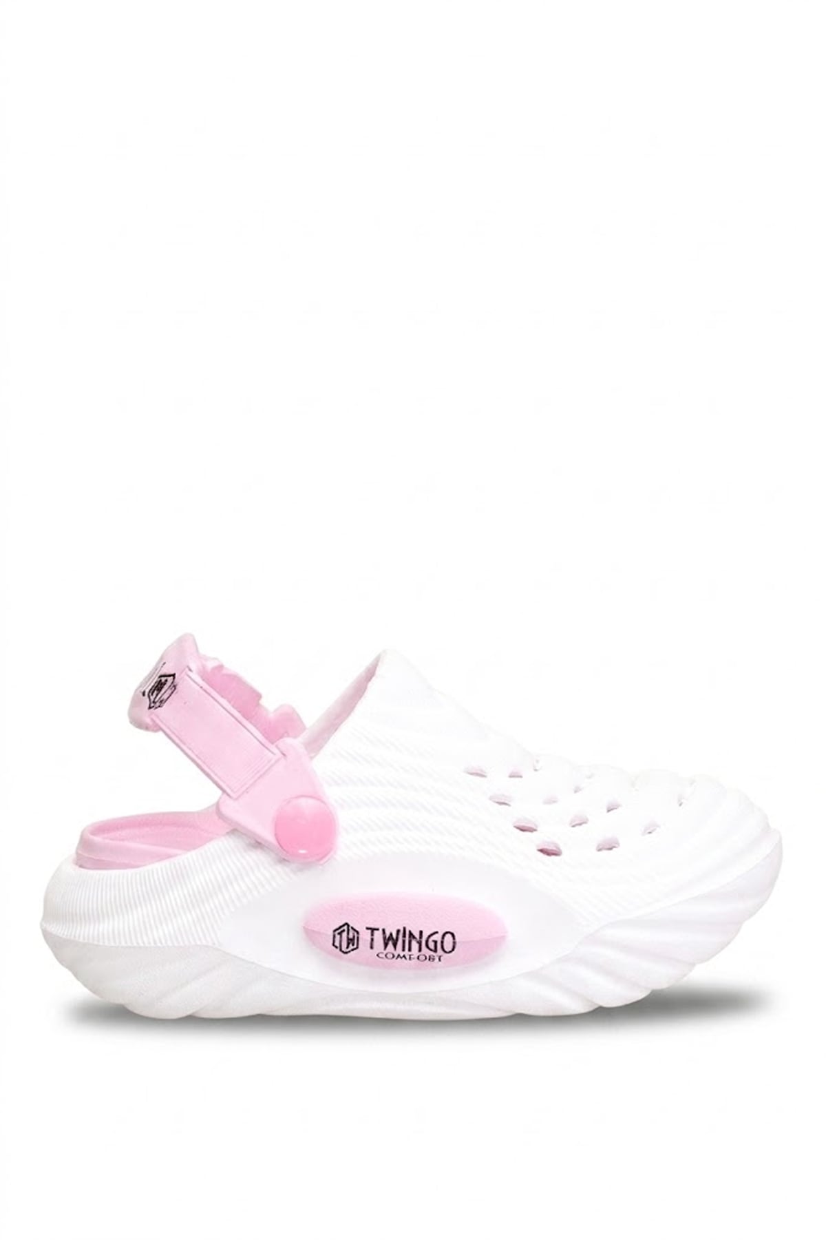 Elit MYS9808 Filet-Patik Kız Çocuk Emojili Sabo Terlik Beyaz - Pembe