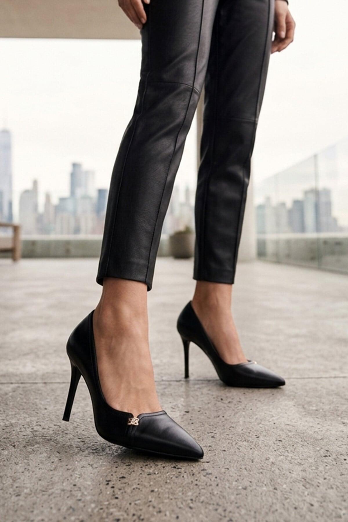 Elit PM434 KD1226 Kadın Stiletto Siyah