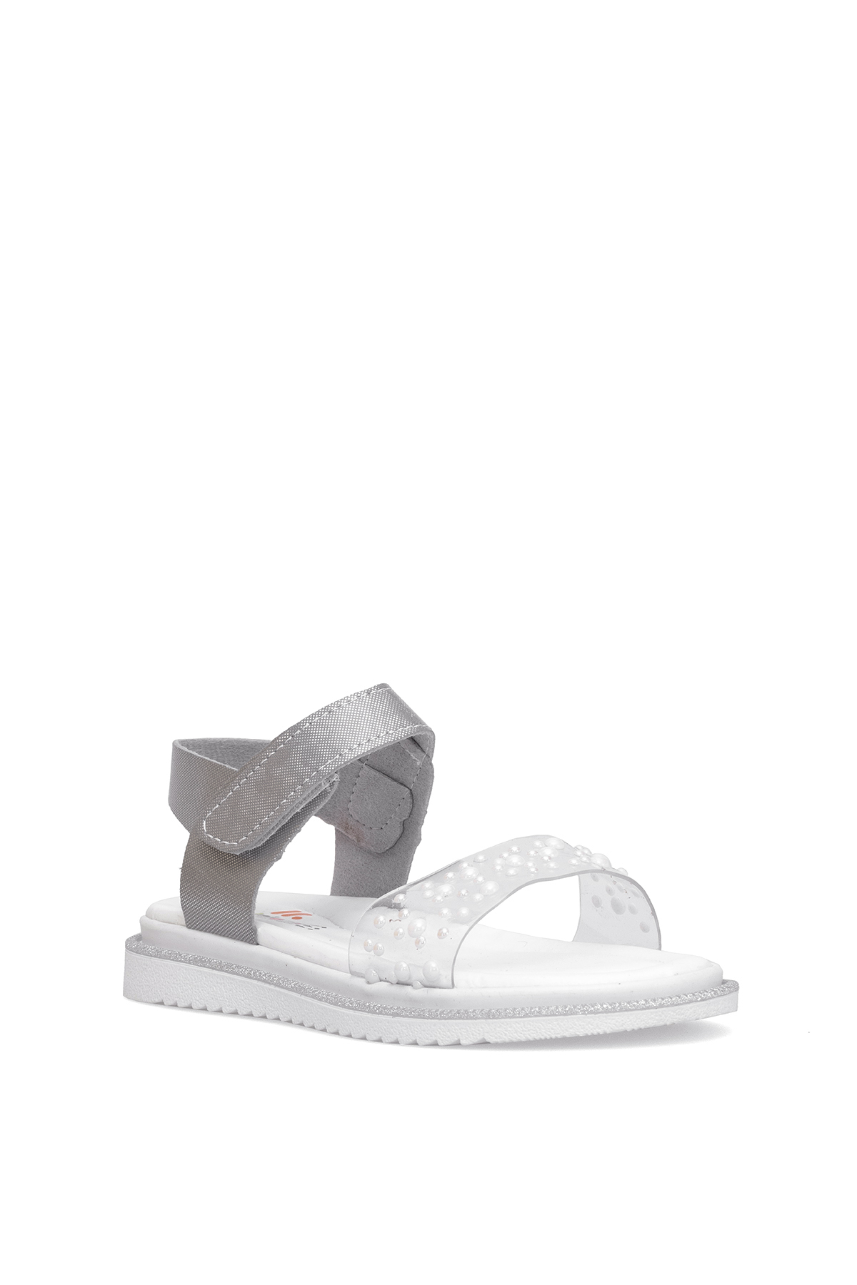 Elit ŞA-F-036-25Y Filet Kız Çocuk Düz Sandalet Gümüş