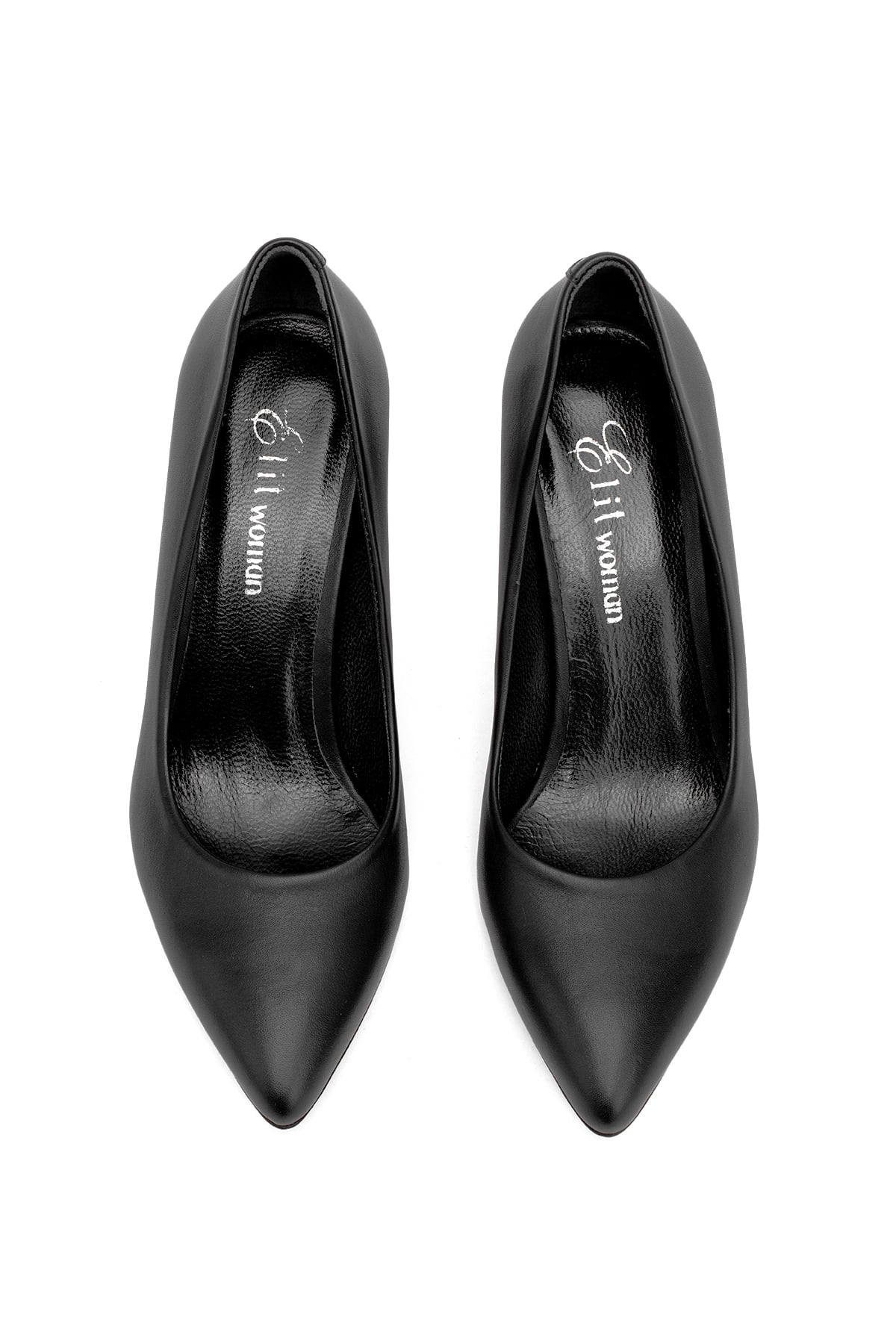 Elit Selestia Kadın Hakiki Deri Stiletto Siyah