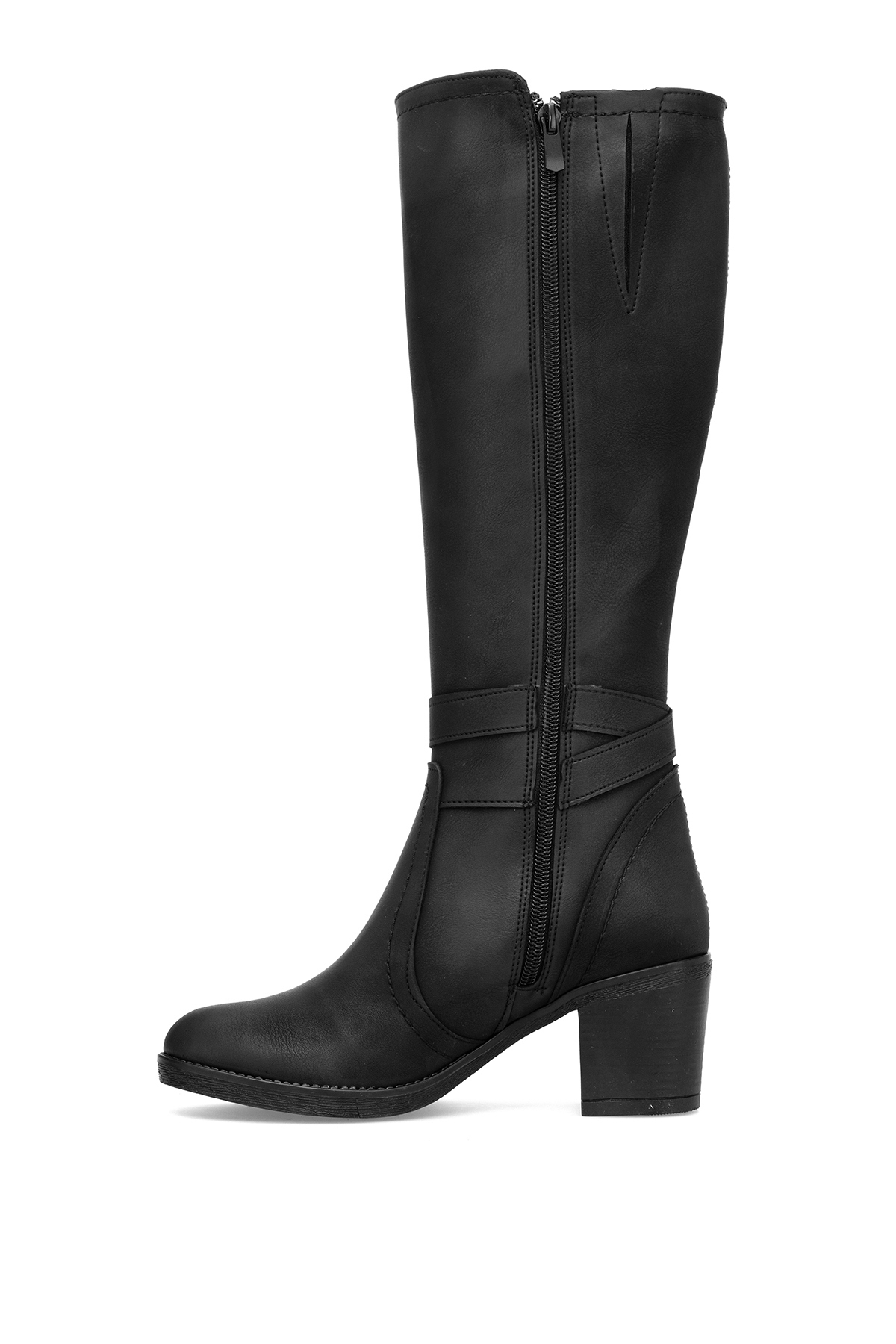 Elit SYHZ2112 Kadın Topuklu Çizme Siyah