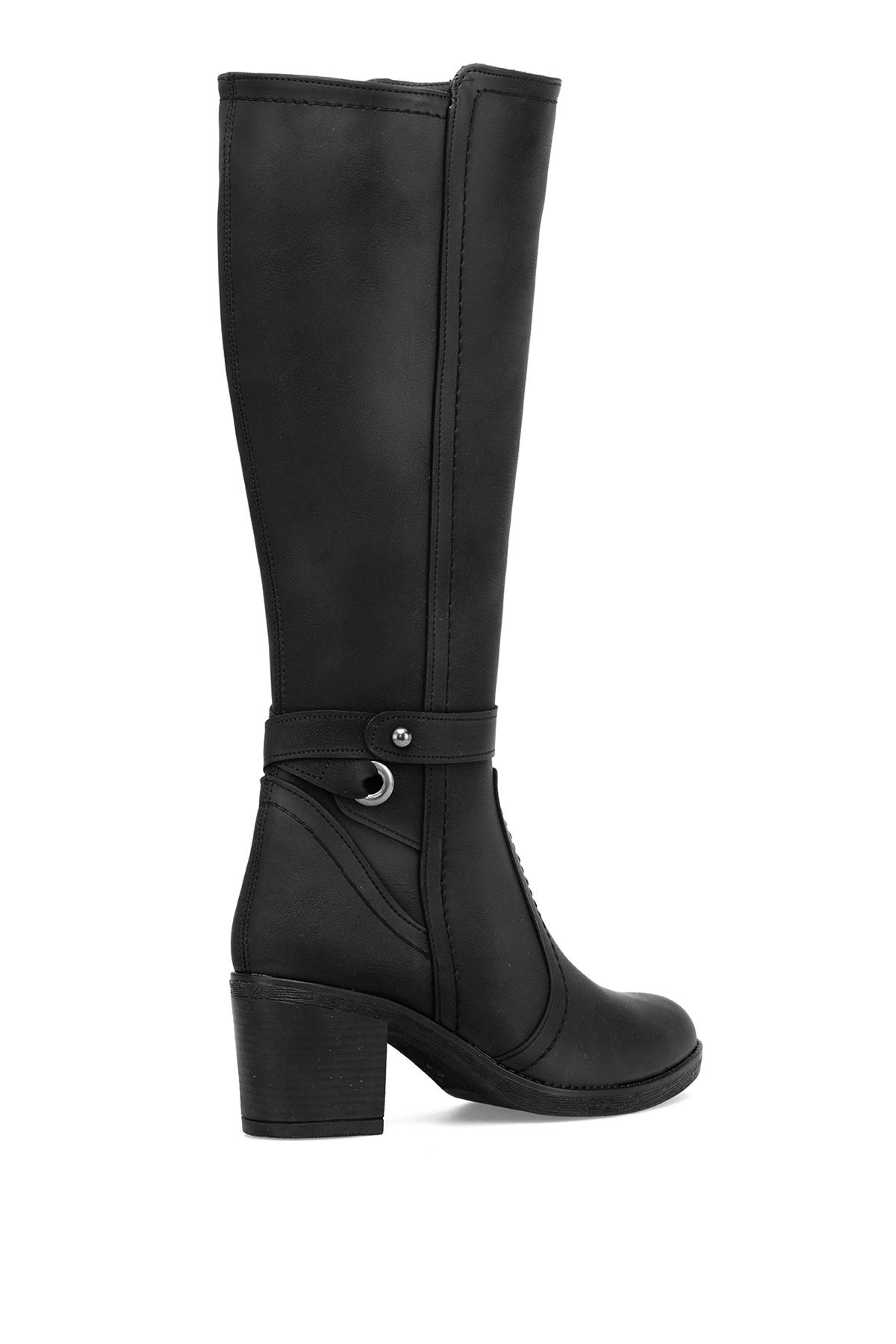 Elit SYHZ2112 Kadın Topuklu Çizme Siyah