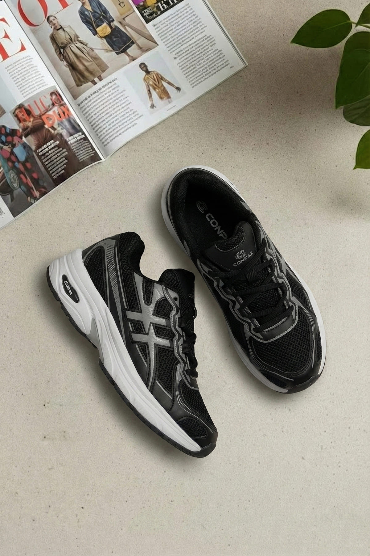 Elit YSCPX9133 Kadın Klasik Sneaker Siyah - Beyaz